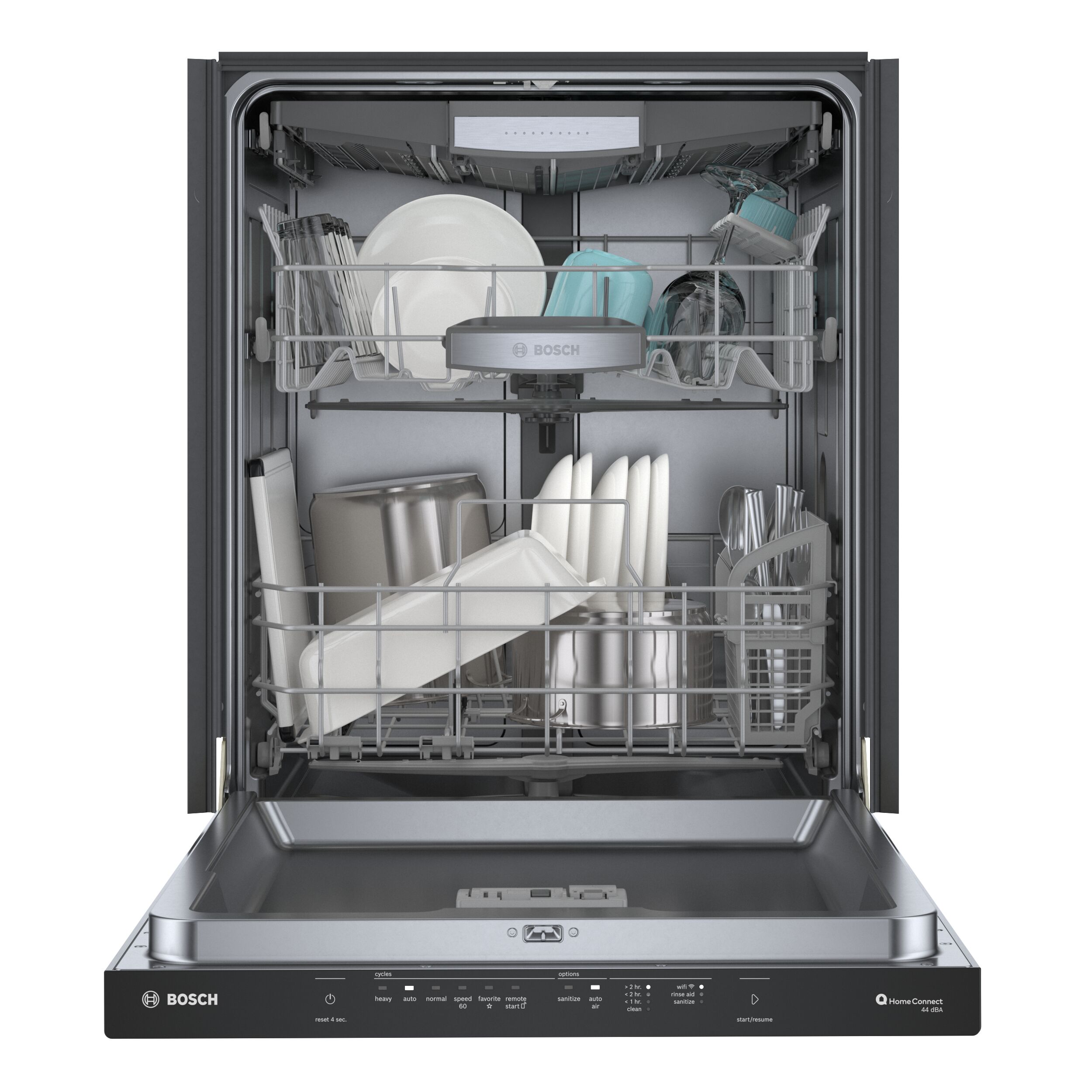 Bosch 500 Series Top Control 24 in Smart Built In Dishwasher Black ENERGY STAR 44 dBA
