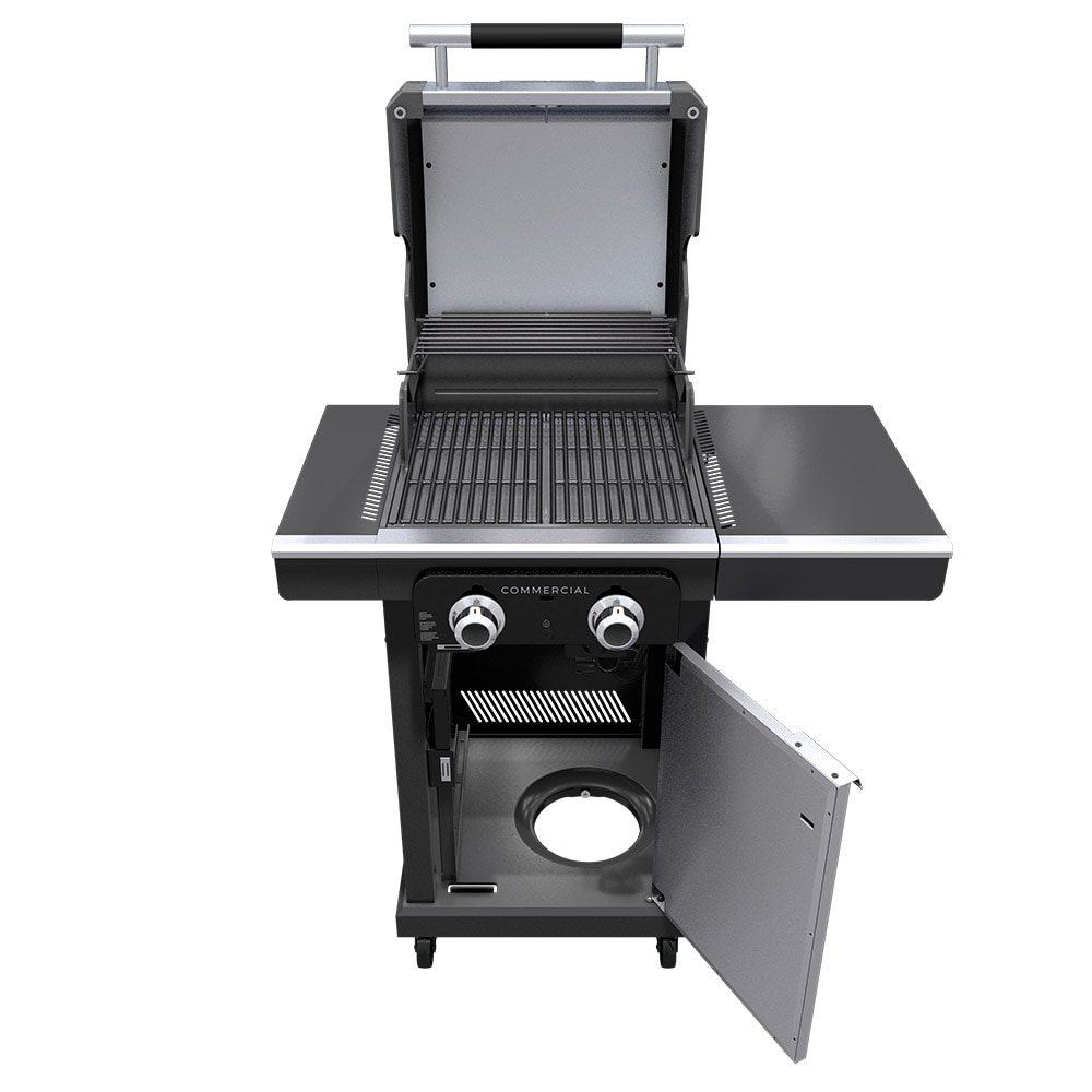 Charbroil Commercial Series Grill and Griddle Combo Stainless Steel 2 -Burner Infrared Liquid Propane and Natural Gas Grill