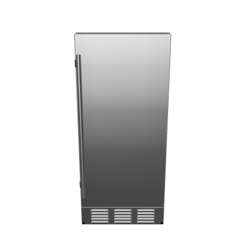 EdgeStar 15 Inch Wide 20 Lbs Built In Outdoor Ice Maker with Up to 25 Lbs Daily Ice Production Stainless Steel