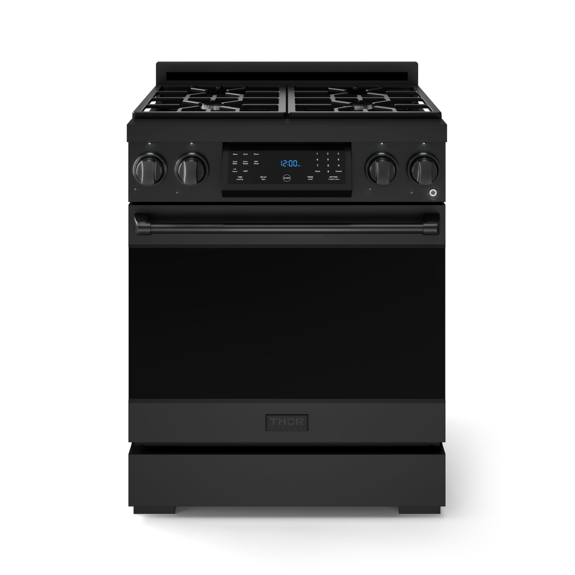 Thor Kitchen Gordon Ramsay Series 30-in 4 burners 4.55-cu ft Convection Oven Freestanding Liquid Propane Gas Range ( Matte Black )