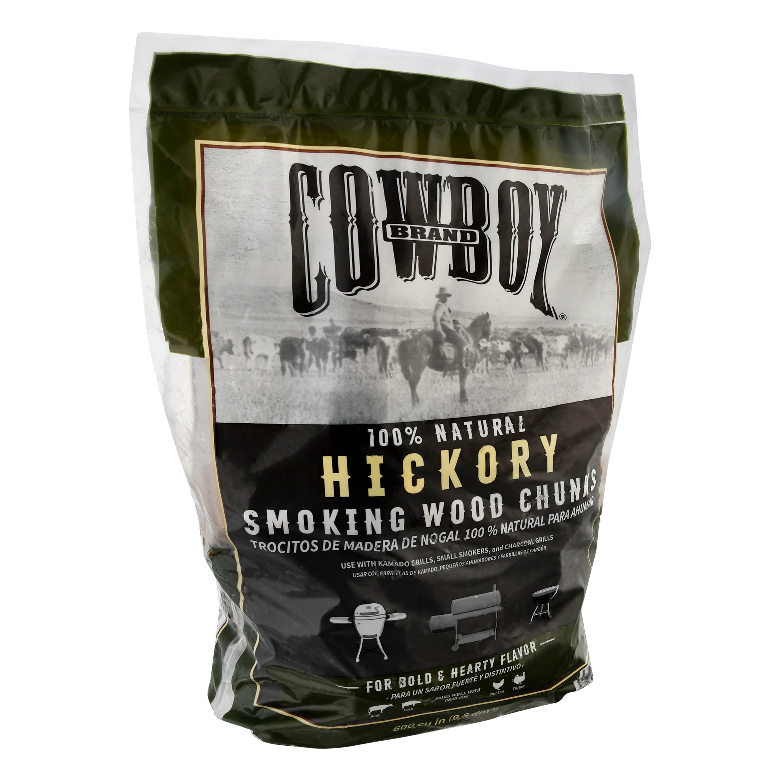 Cowboy Charcoal Hickory 600 Cubic inch(es) Wood chunks