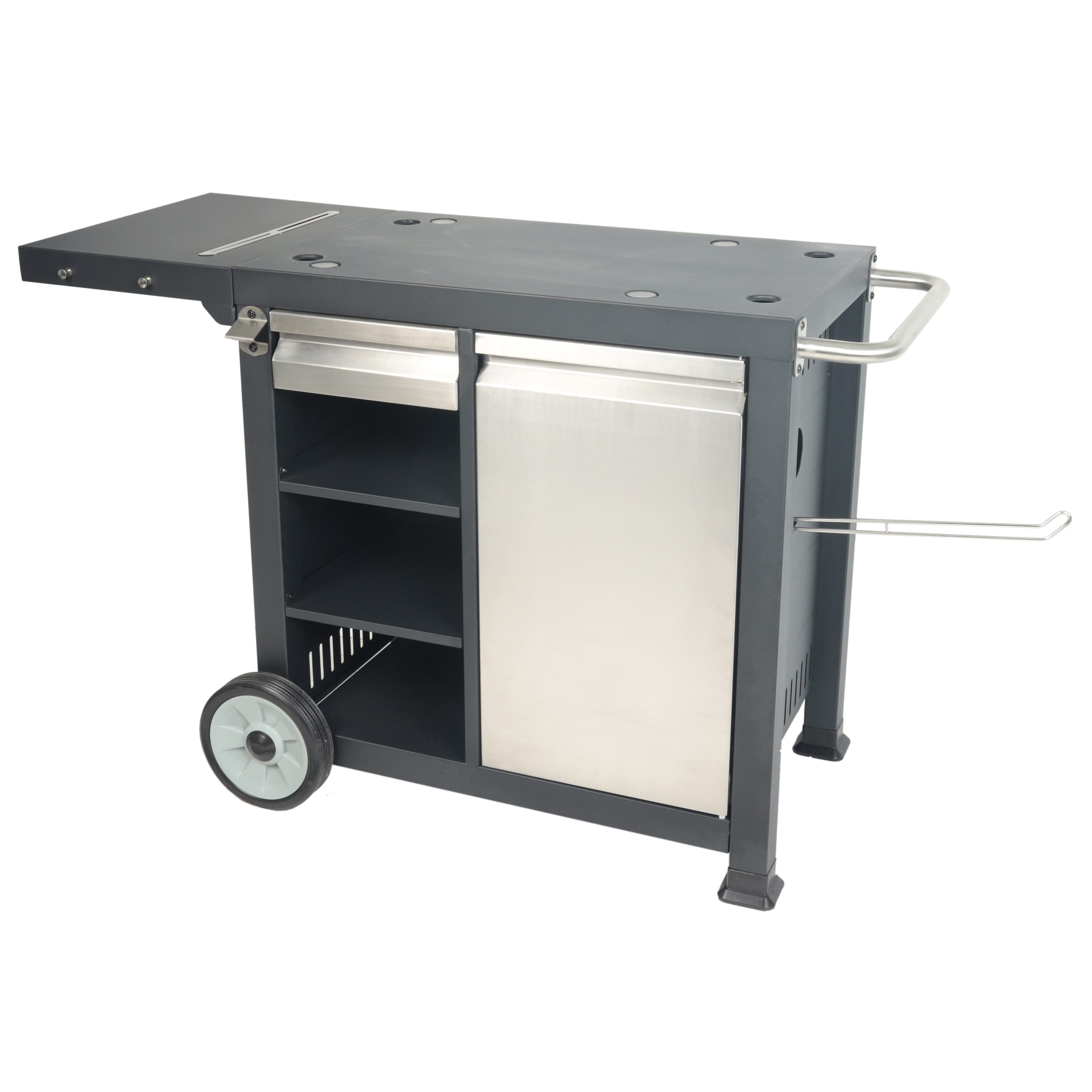 Razor Black Steel Folding Grill cart