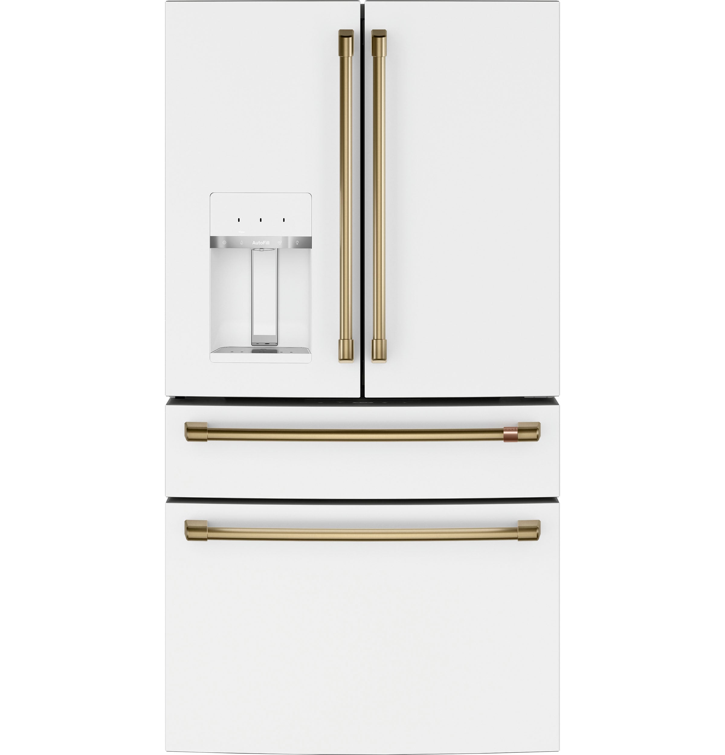 Cafe 4-door French Door Refrigerator 4 Piece Handle Kit- Brushed Brass