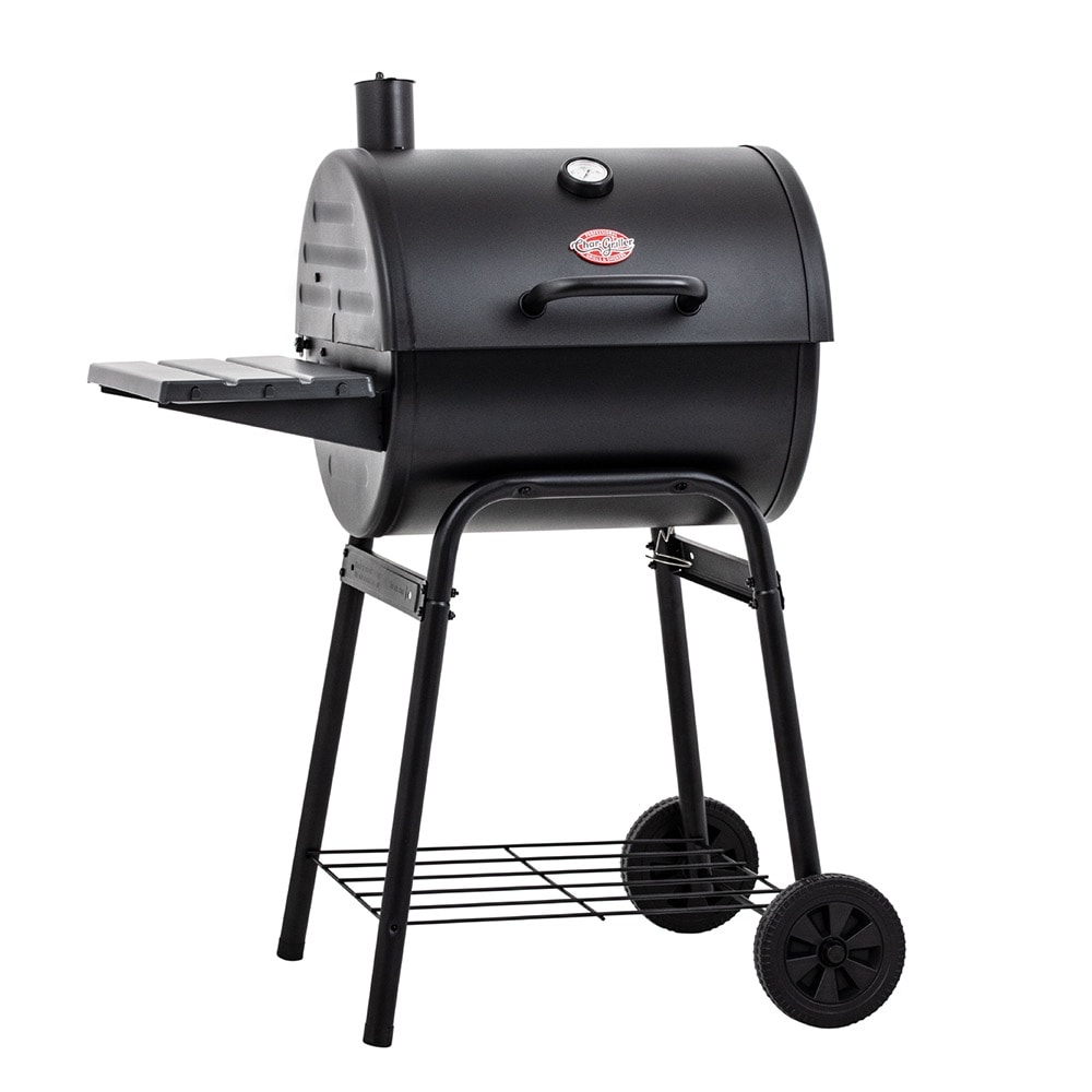 Char-Griller Wrangler 23-in W Black Barrel Charcoal Grill