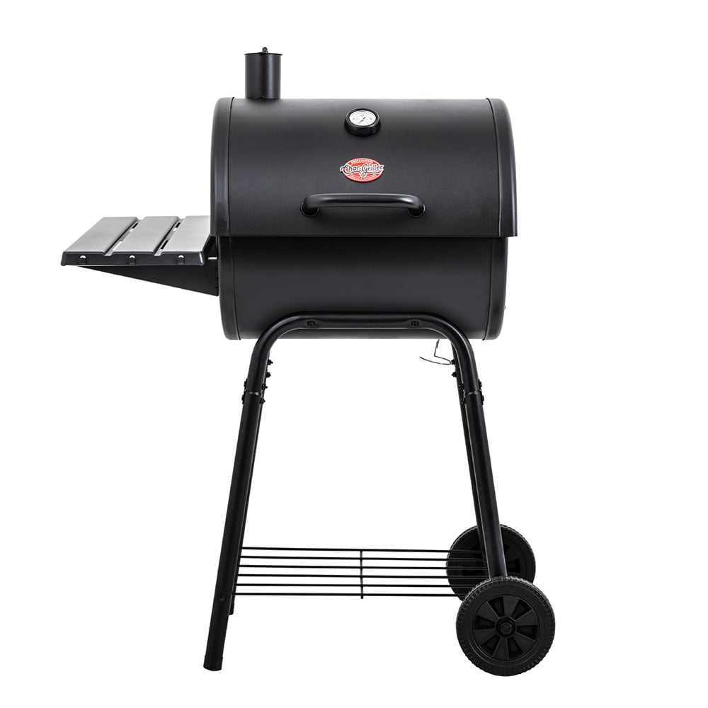 Char-Griller Wrangler 23-in W Black Barrel Charcoal Grill