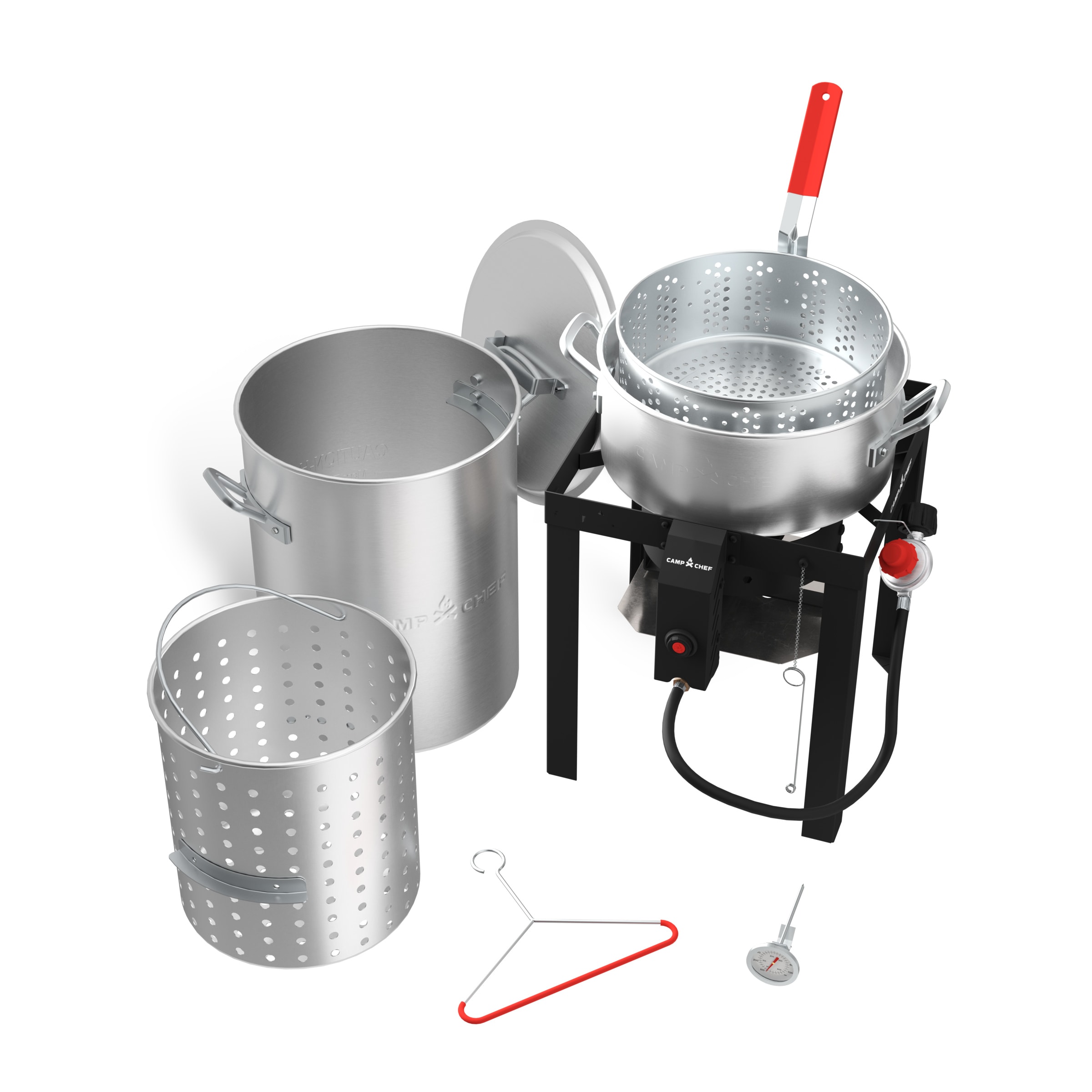 Camp Chef 30-qt Boil Pot and 10-qt Fry Pot with 1 -Burner Propane Electronic Stainless steel Jet cooker