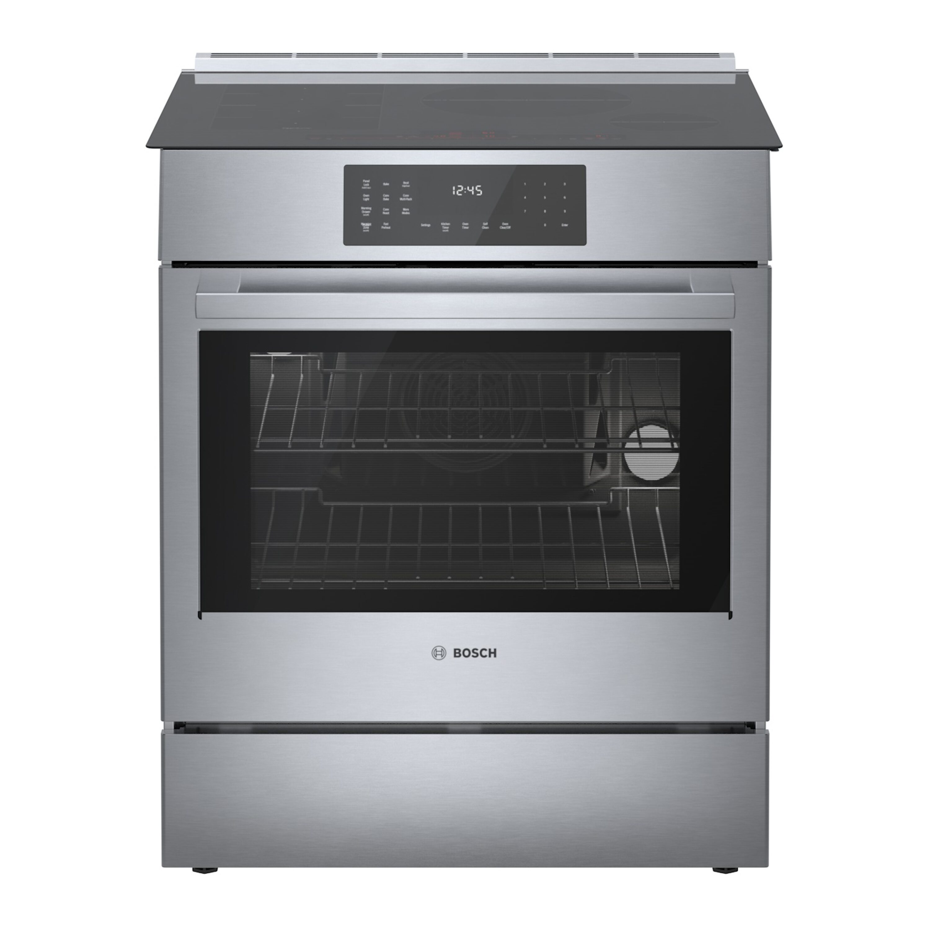 Bosch Benchmark Series 30-in 4 Burners 4.6-cu ft Convection Oven Slide-in Single Induction Range (Stainless Steel)
