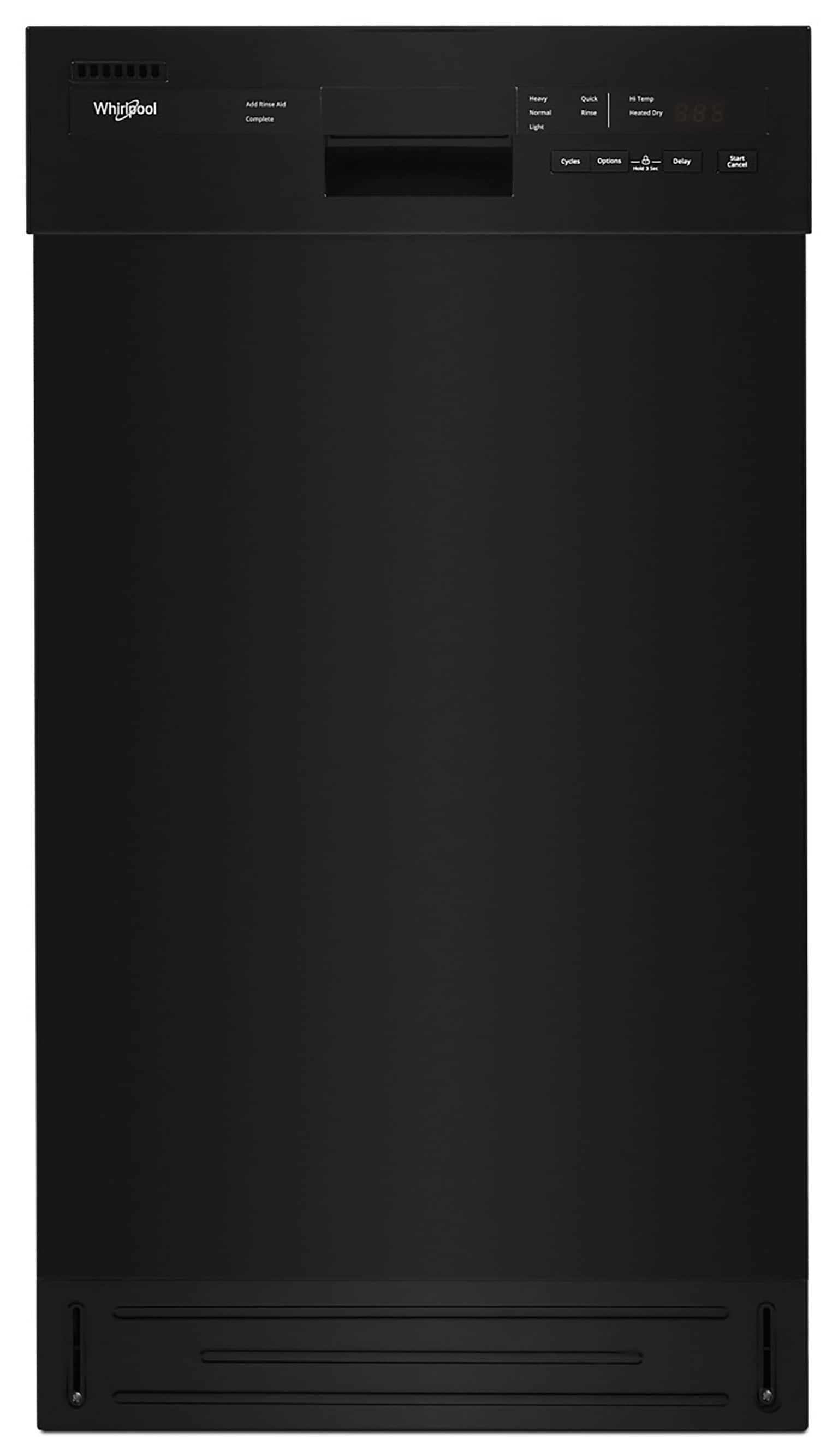 Whirlpool Front Control 18 in Built In Dishwasher Black ENERGY STAR 50 dBA