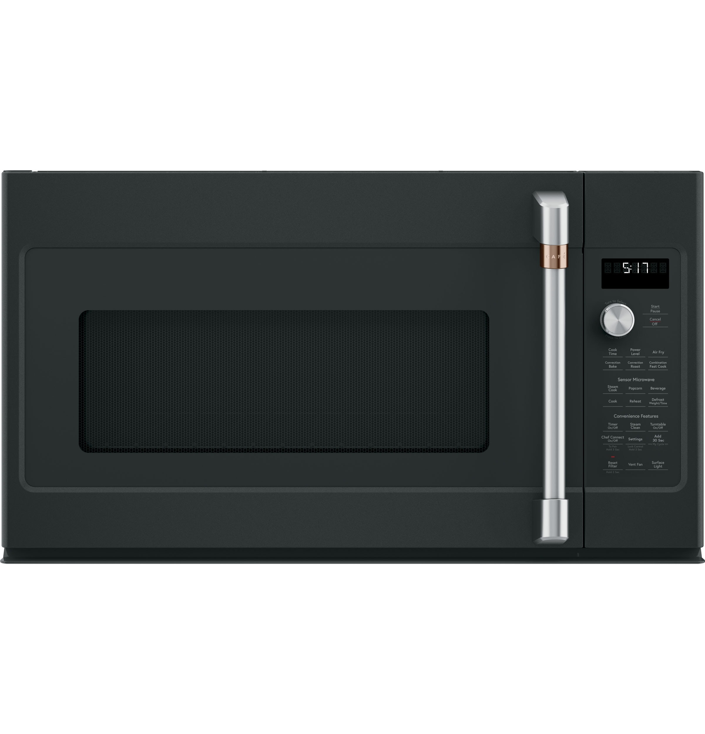 Cafe 1 7 cu ft 950 Watt Over the Range Convection Microwave with Sensor Cooking Matte Black