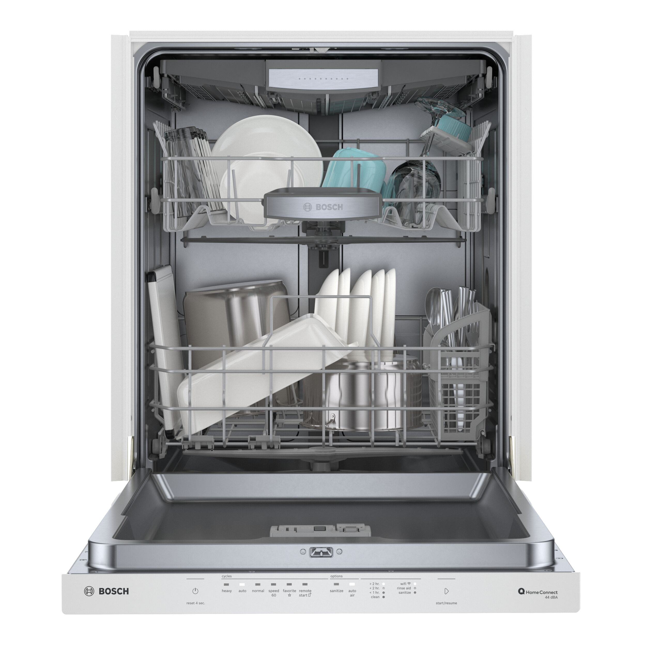 Bosch 500 Series Top Control 24 in Smart Built In Dishwasher White ENERGY STAR 44 dBA