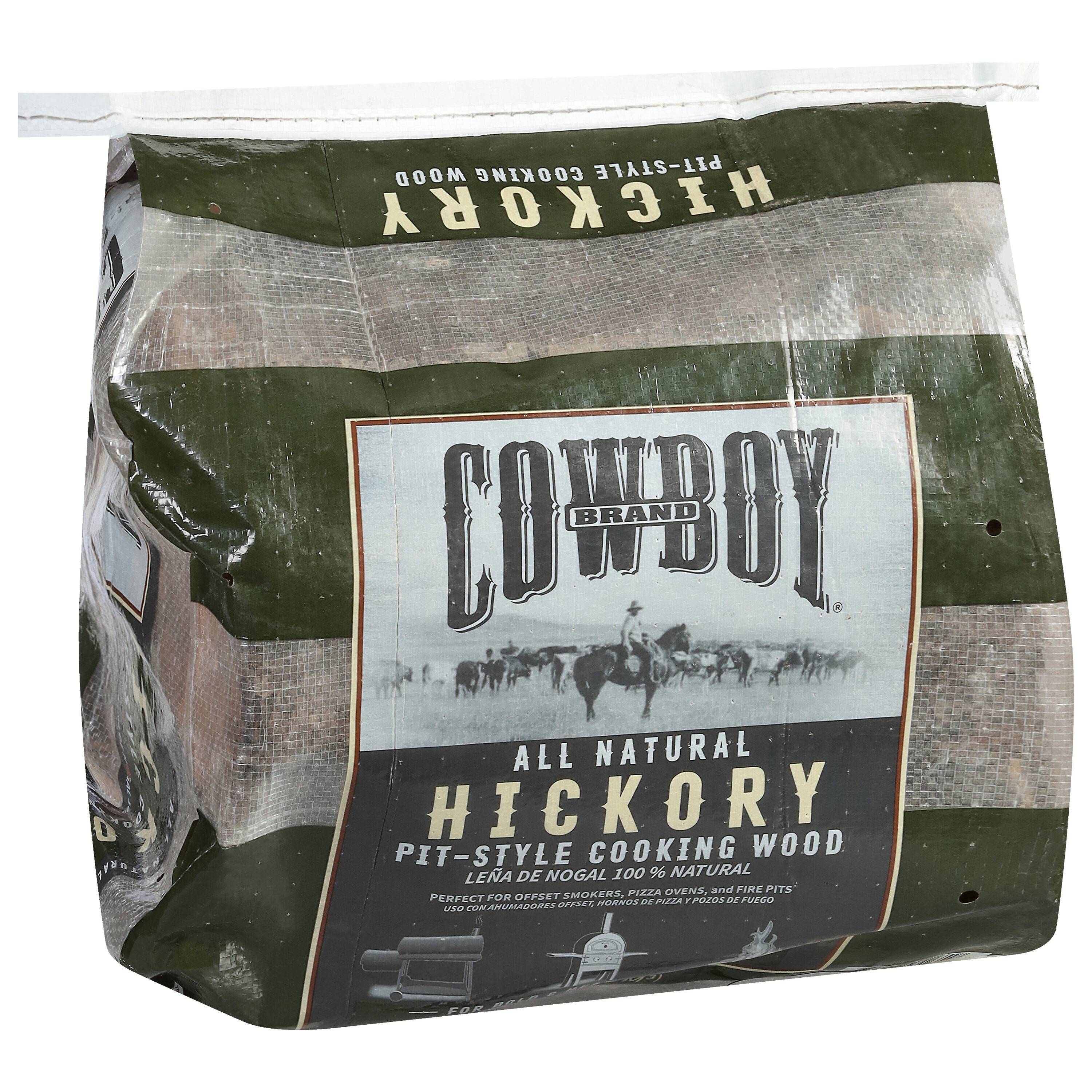 Cowboy Charcoal Hickory 0.65 Cubic feet Wood mini logs