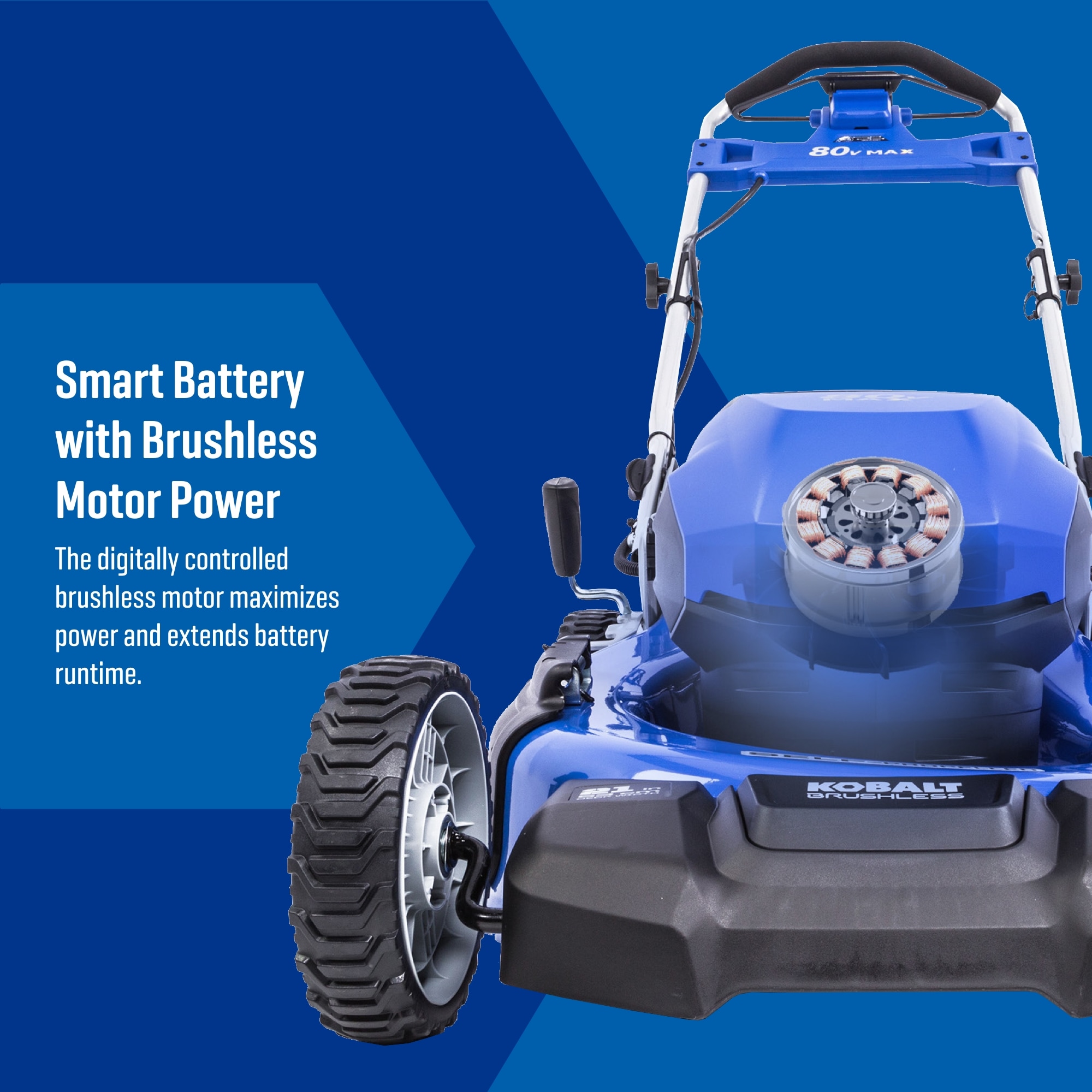 Kobalt 80-volt, 21-in Self Propelled Battery Walk Mower with (1) 5 Ah Battery & Charger Included