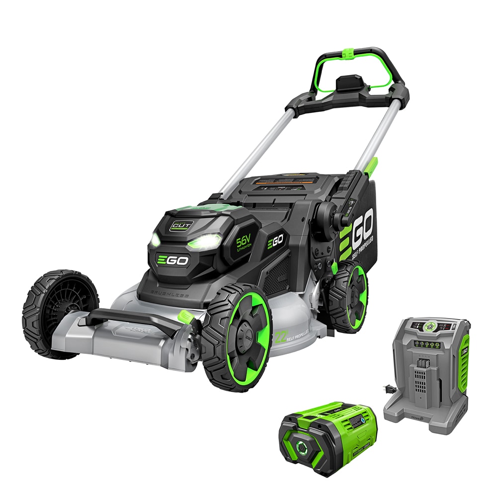 EGO POWER+ 1100 Series Aluminum Deck Select Cut 56-volt, 22-in Self-propelled Battery Walk Mower with (1) 10 Ah Battery Included