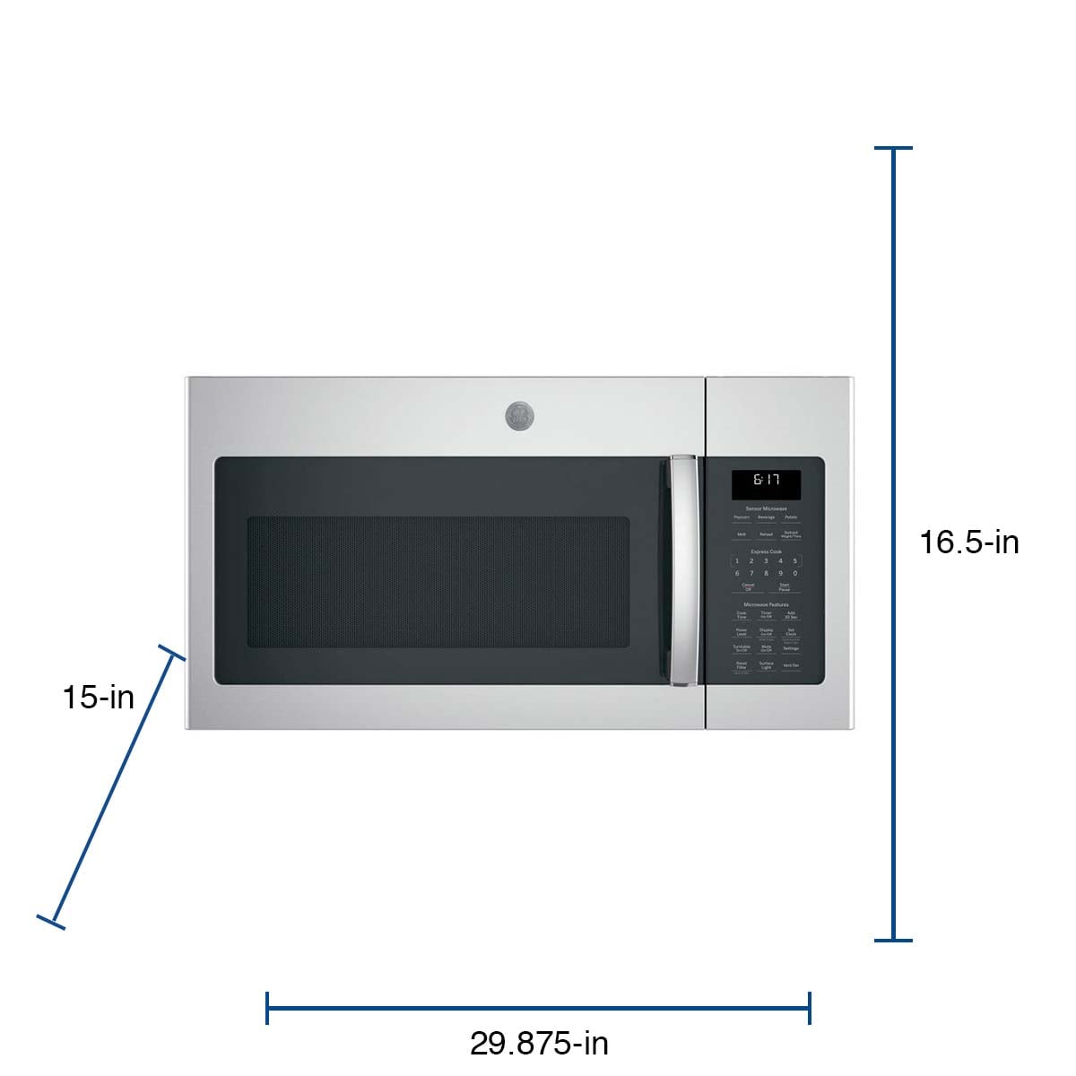 GE 1 7 cu ft Over the Range Microwave with Sensor Cooking Fingerprint Resistant Stainless Steel