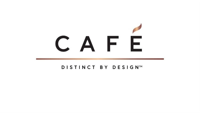 Cafe 30-in 6 burners 4.3-cu ft / 2.4-cu ft Air Fry Convection Oven Slide-In Double Oven Gas Range ( Matte White with Brushed Bronze Handles )