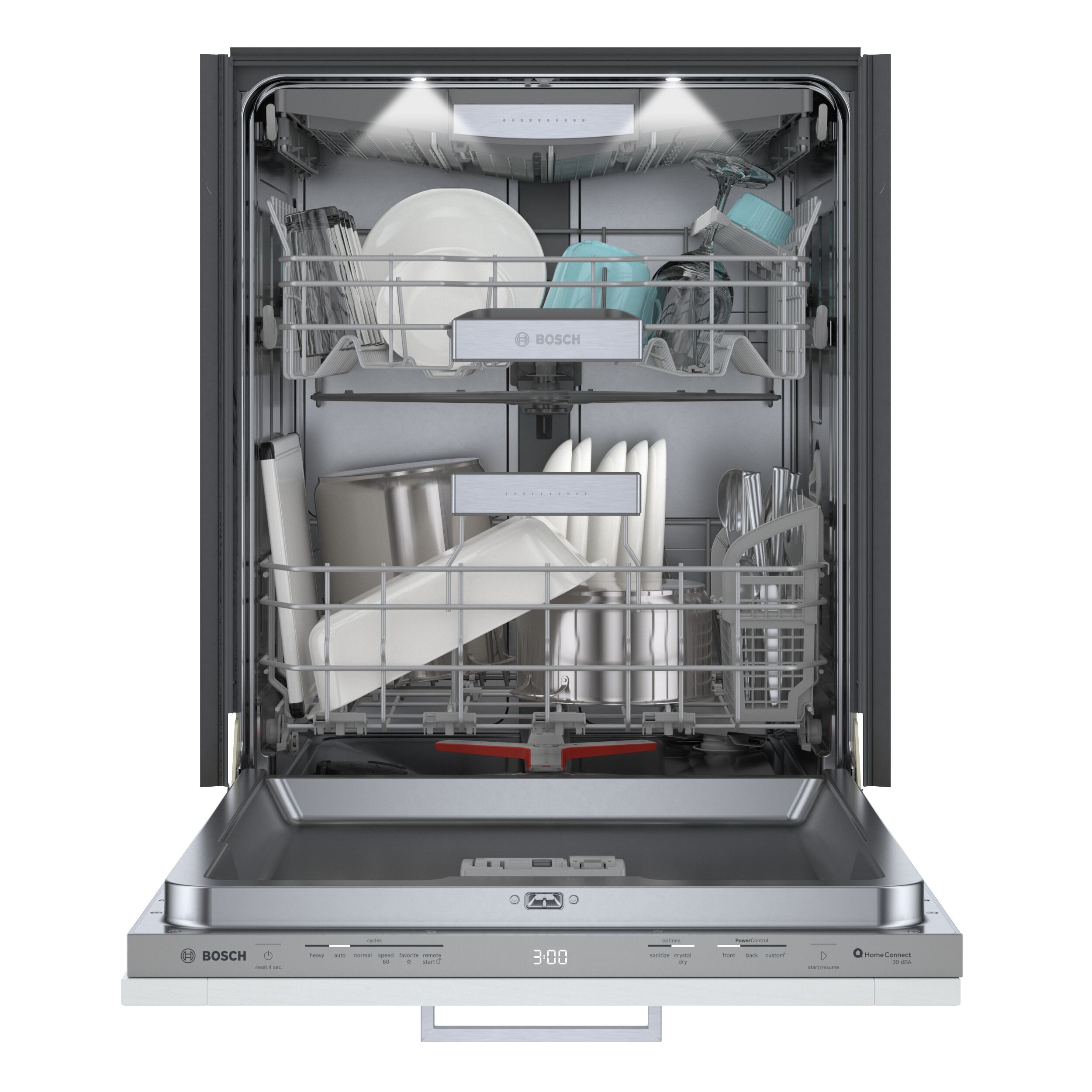 Bosch Benchmark Series Top Control 24 in Smart Built In Dishwasher Custom Panel Ready ENERGY STAR 39 dBA