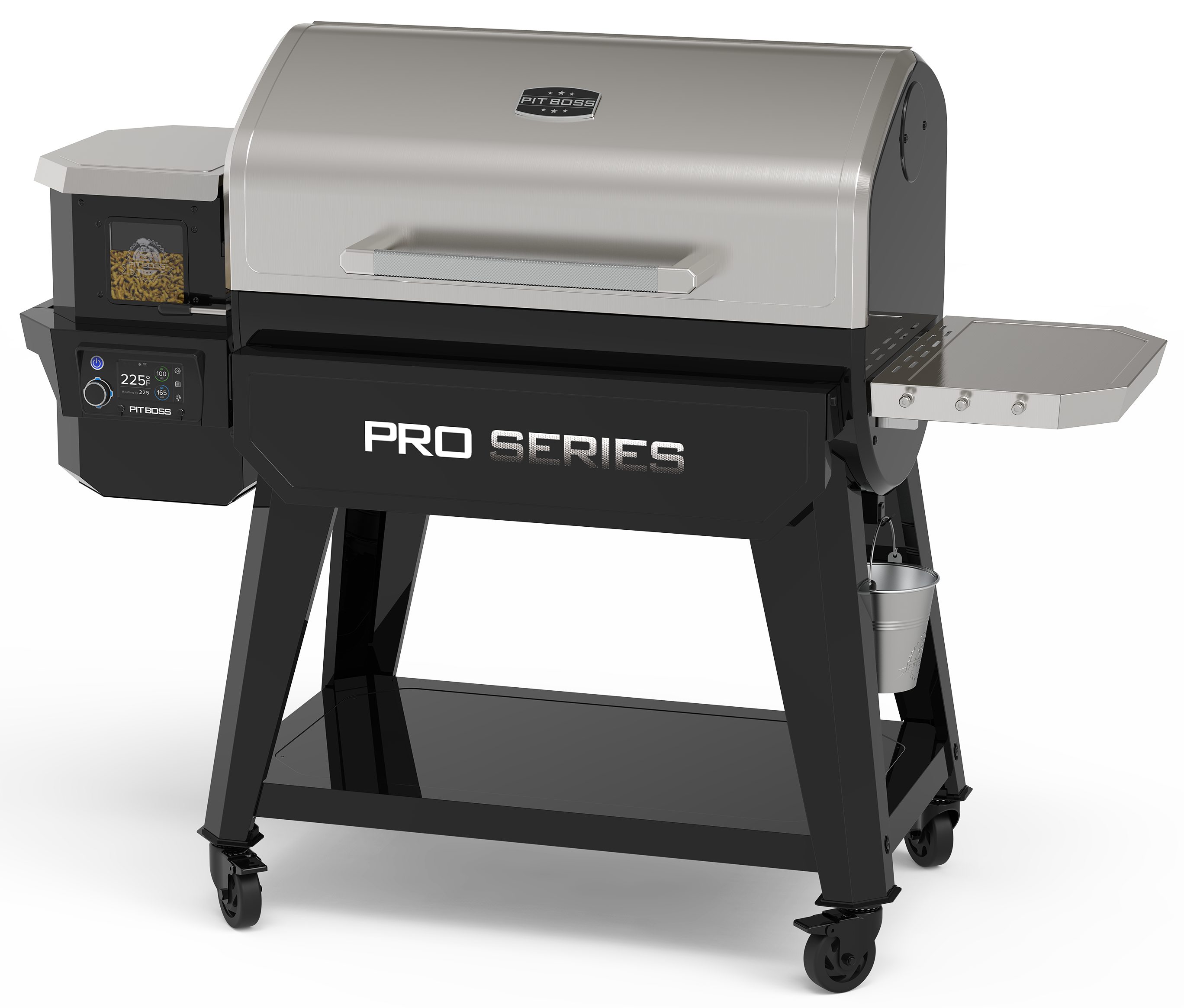 Pit Boss 1600 Elite Pro Series 1598-Sq. in Stainless Steel Pellet Grill with Smart Compatibility