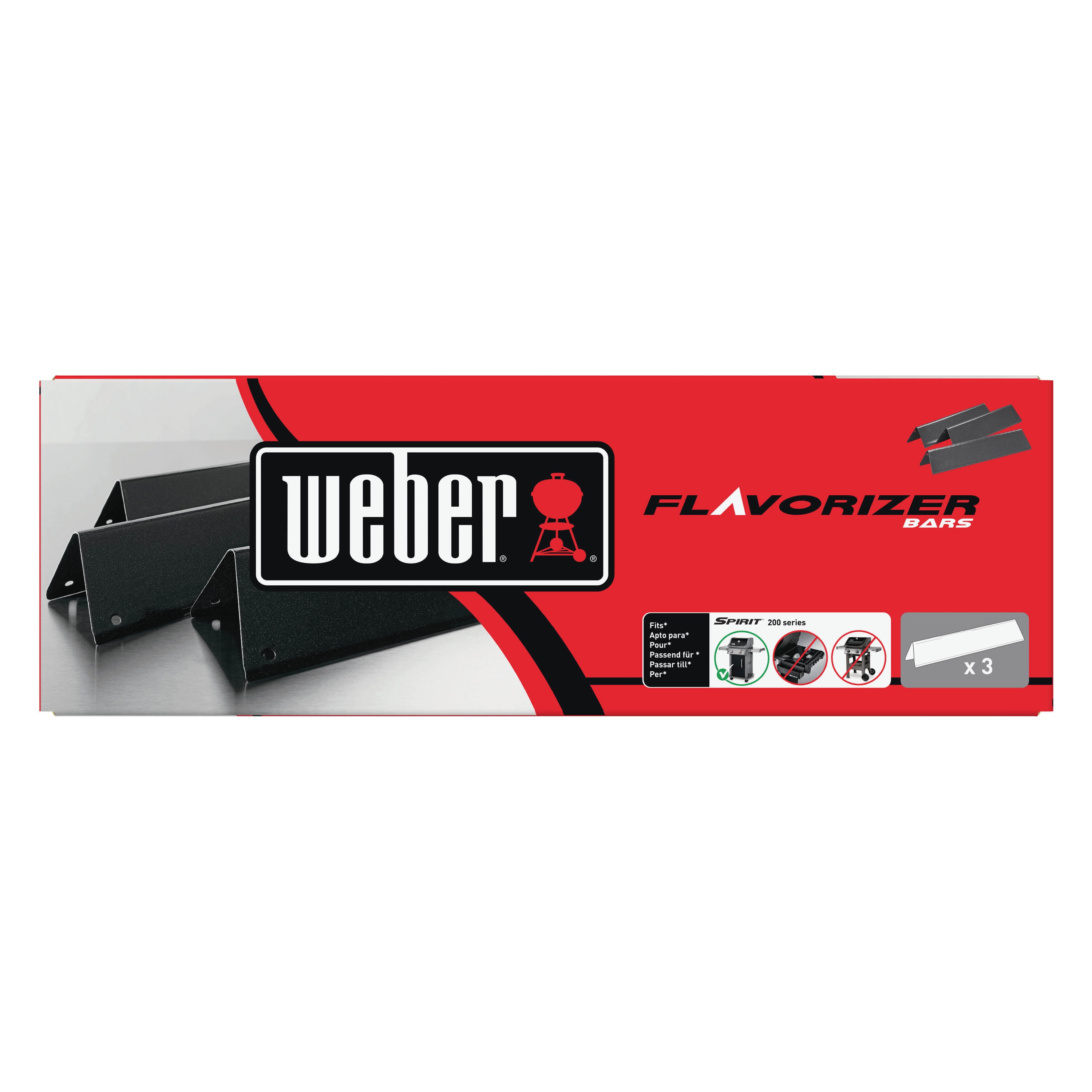 Weber Spirit 200 3 -Pack 15.3-in x Porcelain-coated steel Heat plate