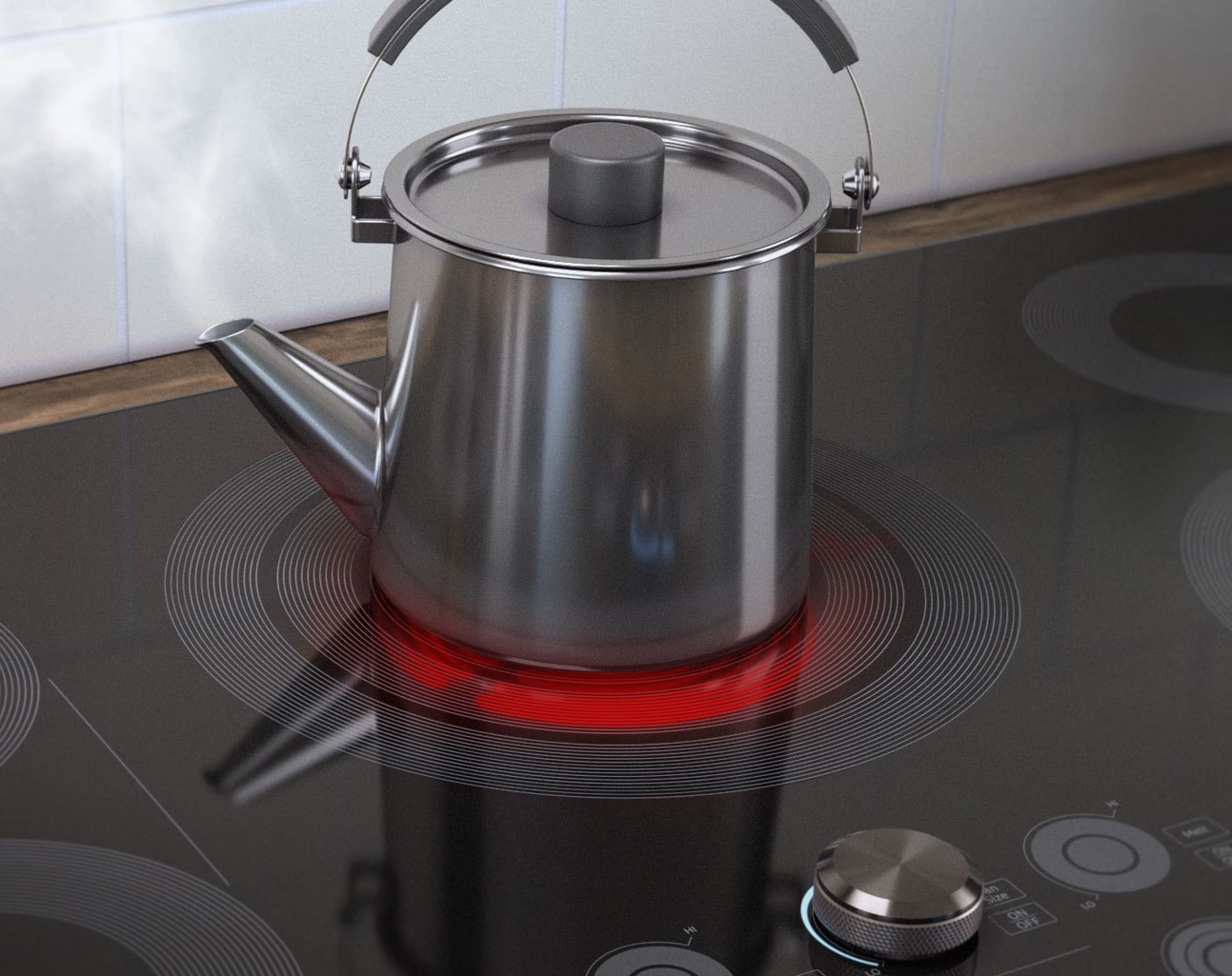 Samsung Premium Plus 36-in 5 burners Smooth Surface (Radiant) Stainless steel Smart Compatible Electric Cooktop