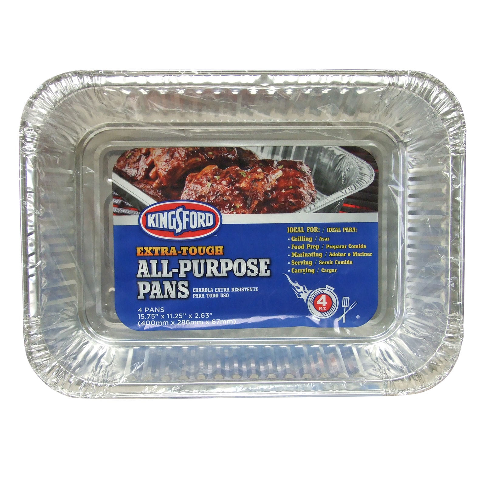 Kingsford All purpose pans 15.75-in x 11.25-in W Disposable Aluminum Grill Drip Pan