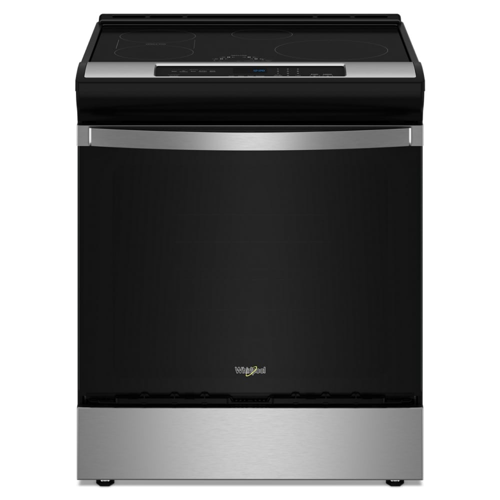 Whirlpool 30-in 4 Burners 6.4-cu ft Air Fry Convection Oven Freestanding Single Induction Range (Fingerprint Resistant Stainless Steel)