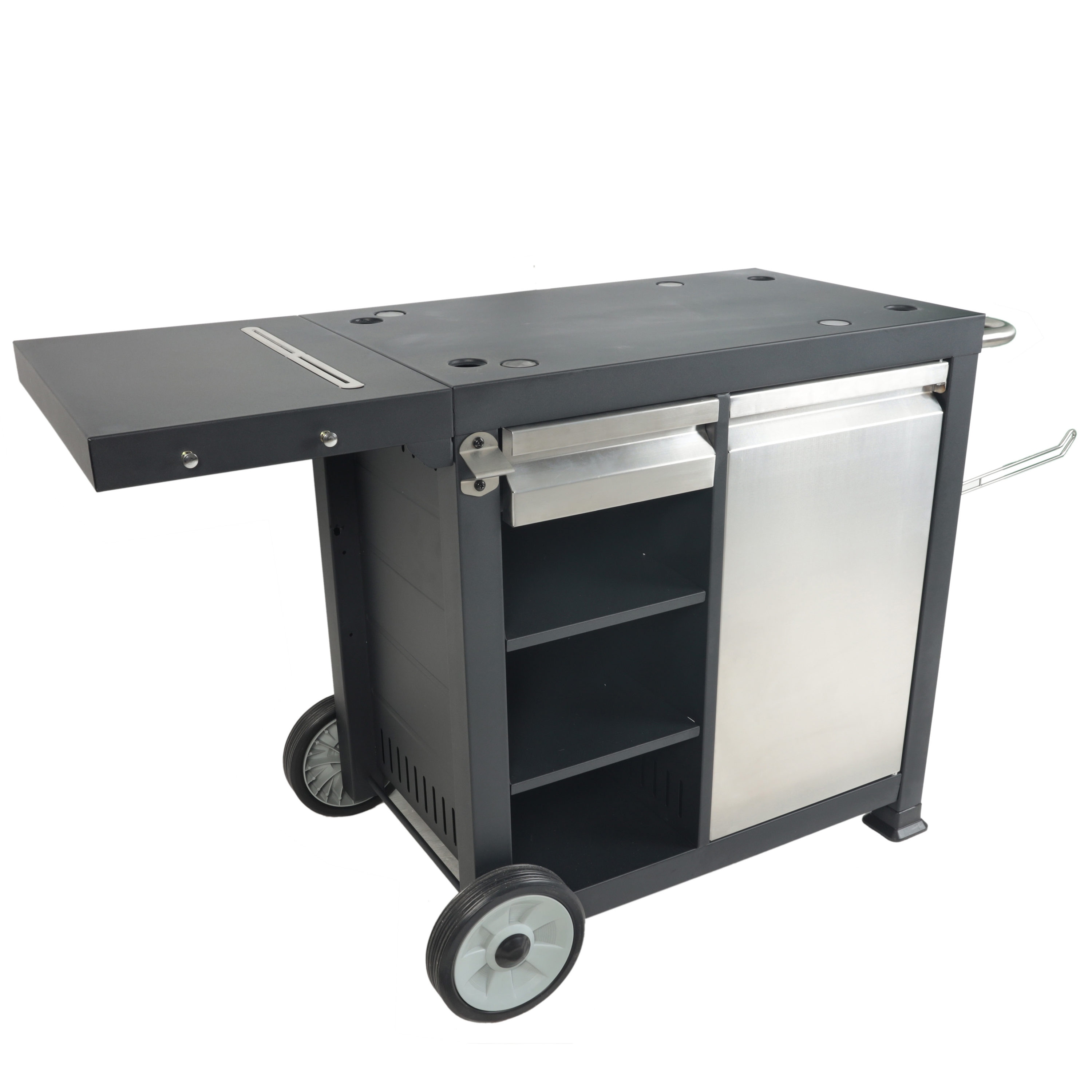 Razor Black Steel Folding Grill cart