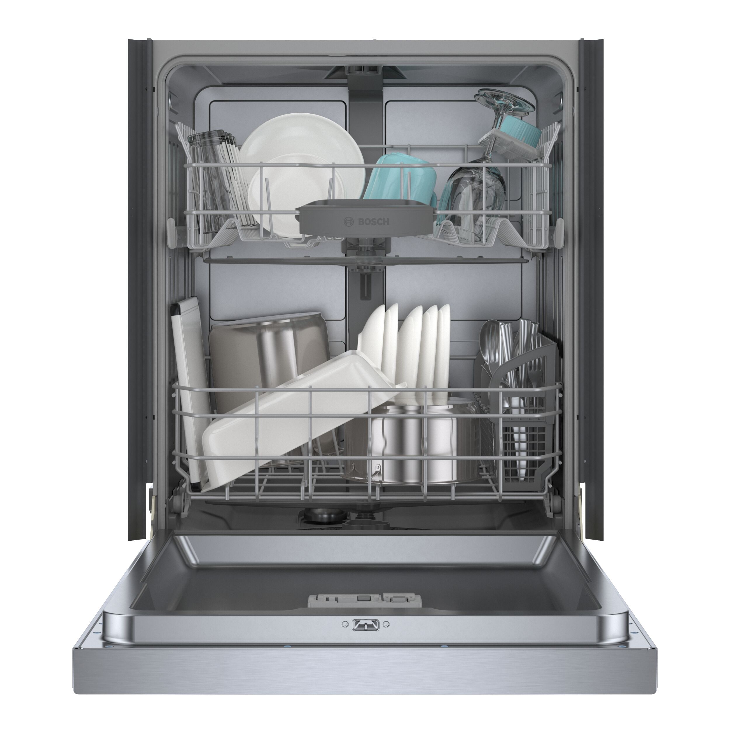 Bosch 100 Series Front Control 24 in Smart Built In Dishwasher Stainless Steel ENERGY STAR 50 dBA