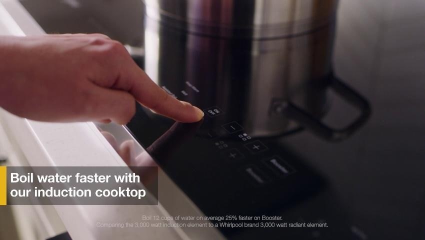 Whirlpool 30-in Glass Top 4 burners 4.8-cu ft Slide-In Electric Range ( Stainless Steel )