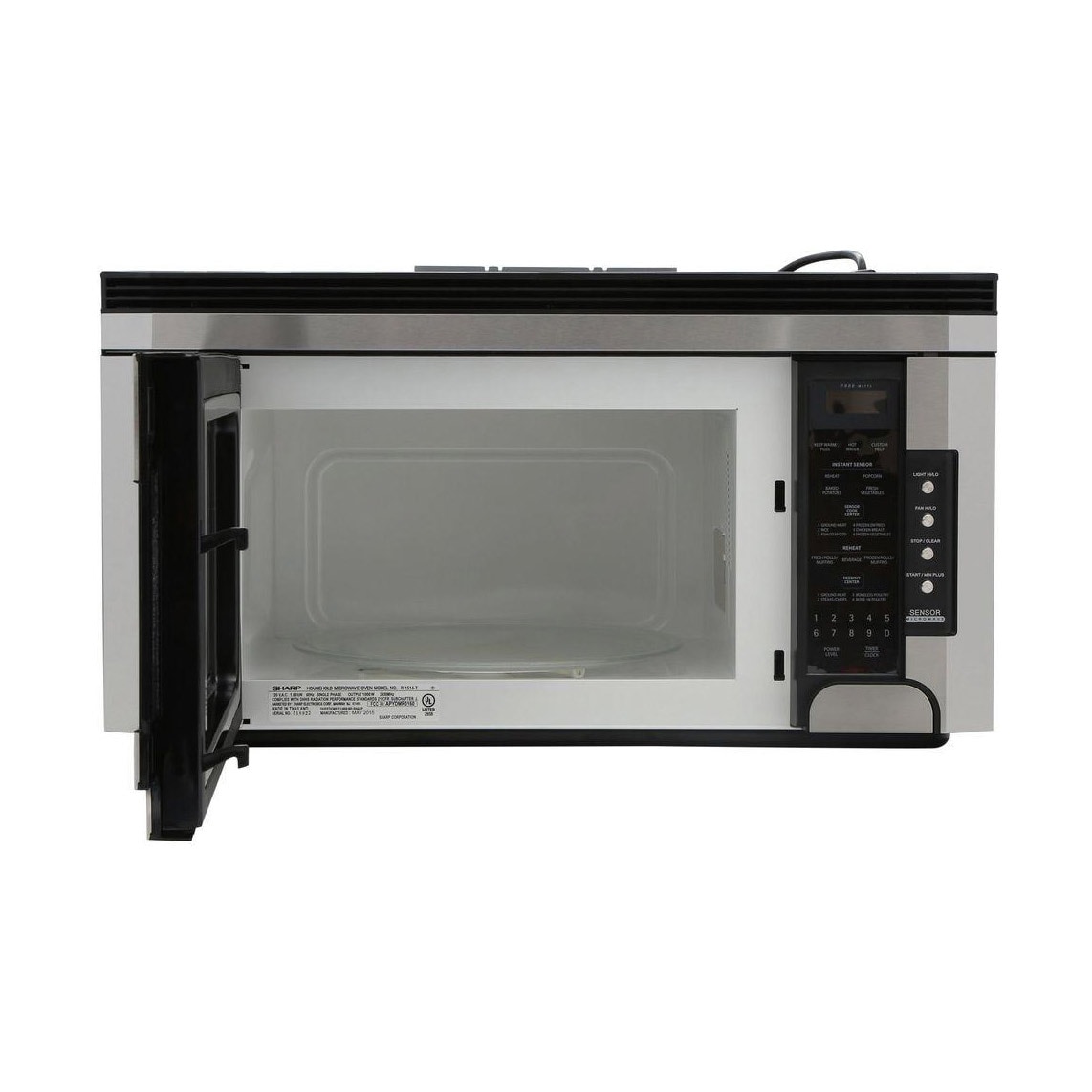 Sharp 1 5 cu ft 1000 Watt Over the Range Microwave with Sensor Cooking Stainless Steel