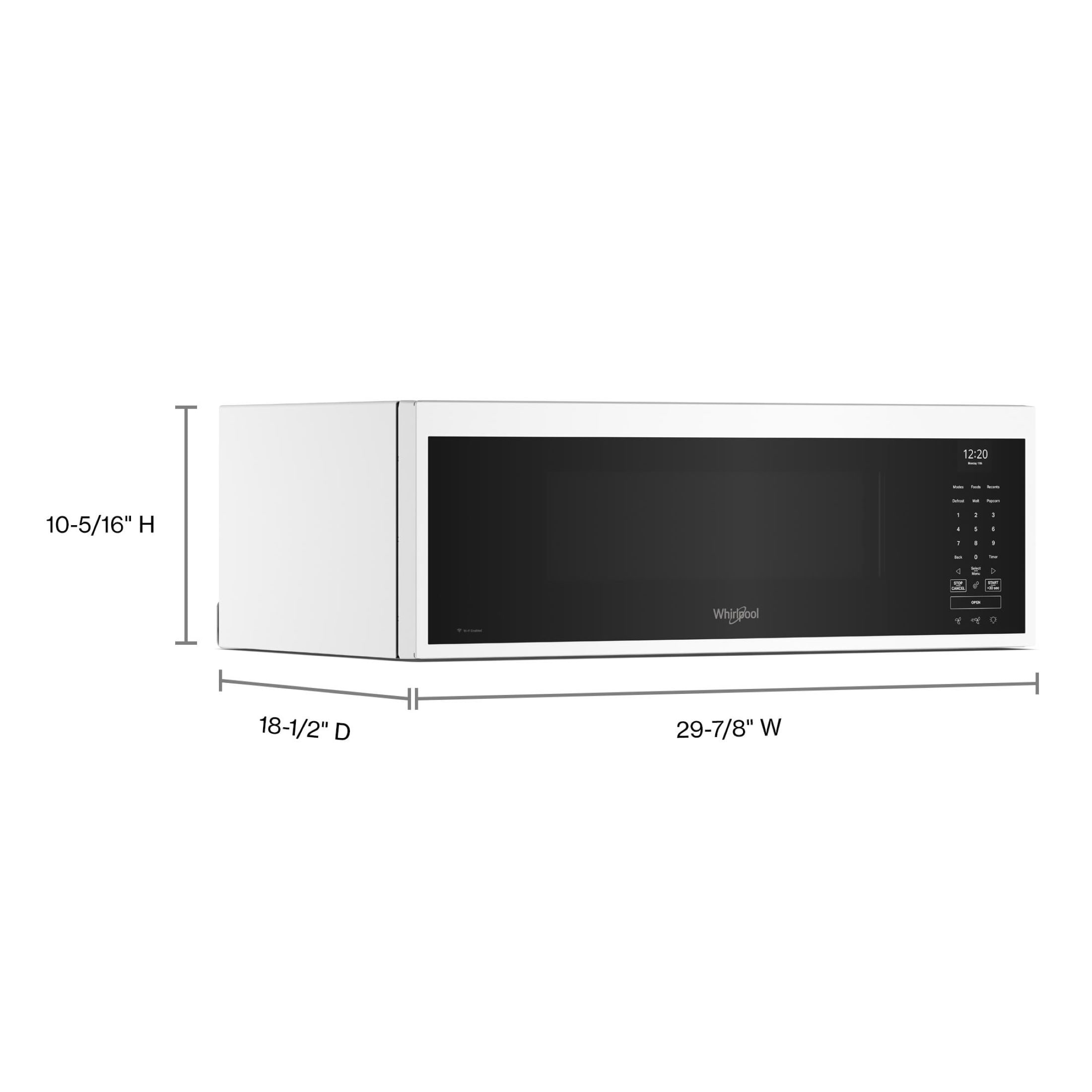 Whirlpool Whirlpoool Smart Low Profile Microwave Hood Combination with 450 CRM 4 Speed Venting