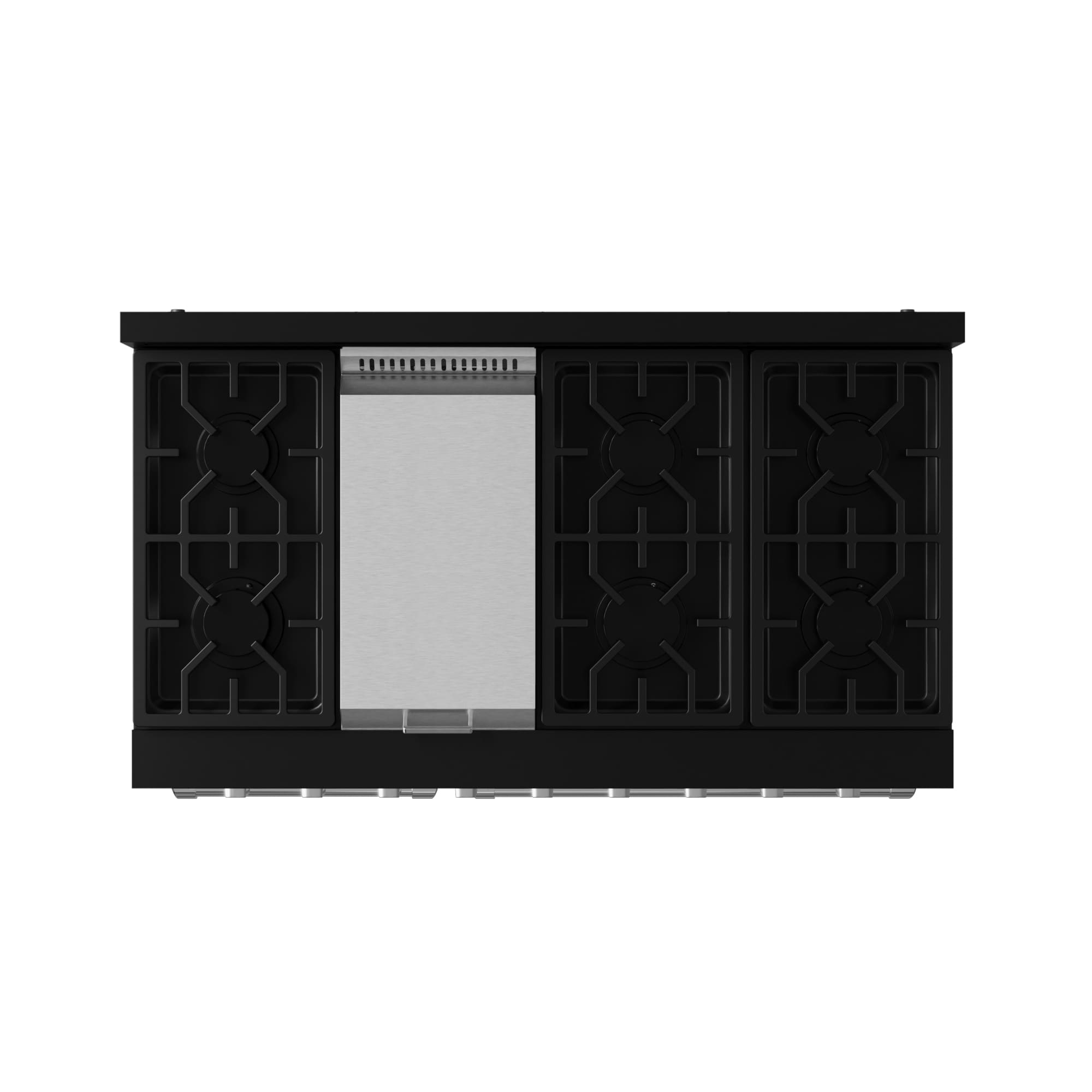 Thor Kitchen Gordon Ramsay Series 48-in 7 burners 4.6-cu ft / 2.2-cu ft Convection Oven Freestanding Double Oven Gas Range ( Matte Black with Stainless Steel Accents )