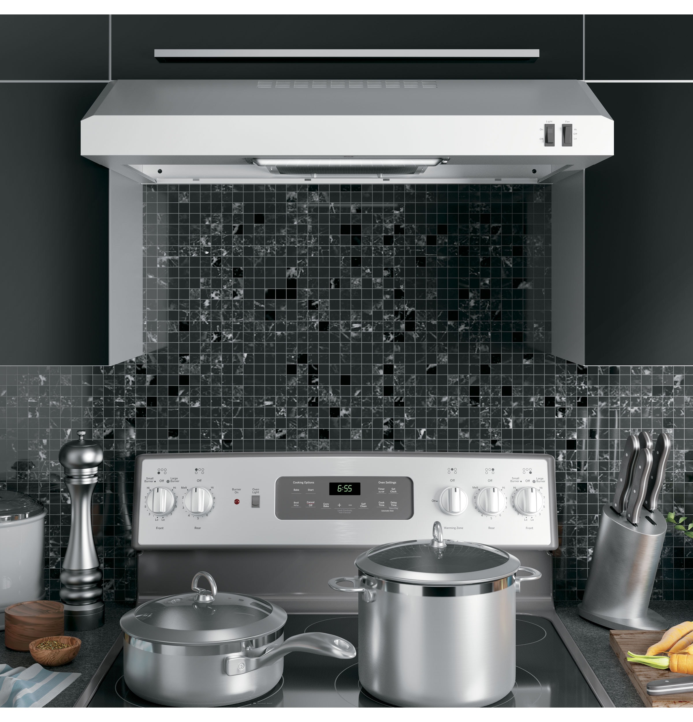 GE 30 in Ducted Stainless Steel Undercabinet Range Hood Common 30 in Actual 29 875 in