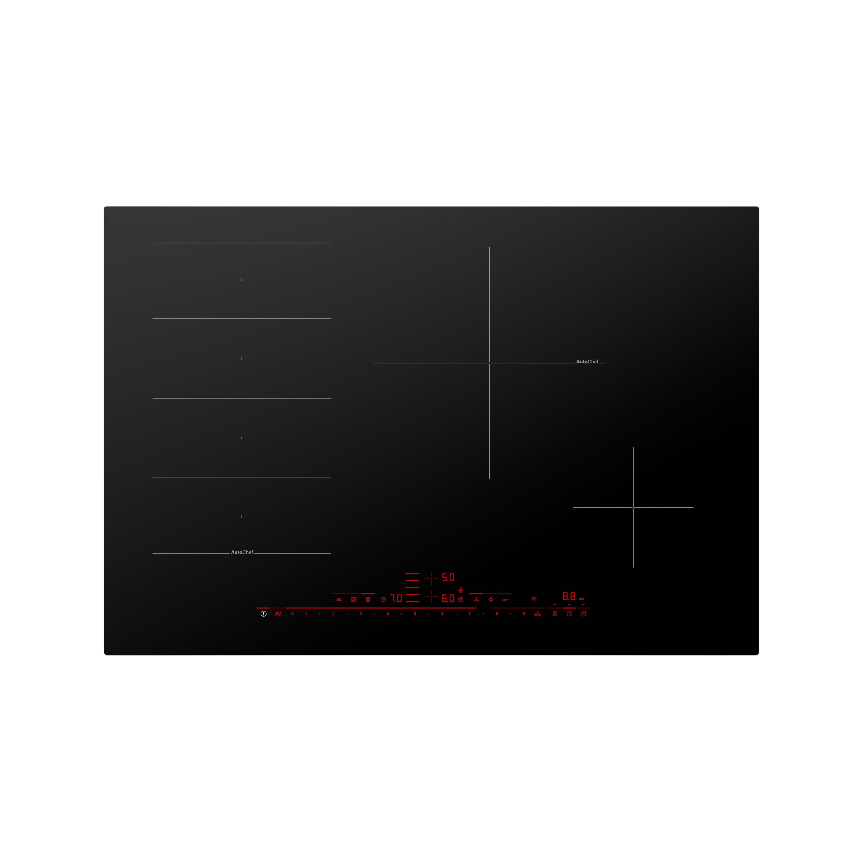 Bosch Benchmark Series 30-in 4 burners Black Smart Compatible Induction Cooktop with Bridge Element