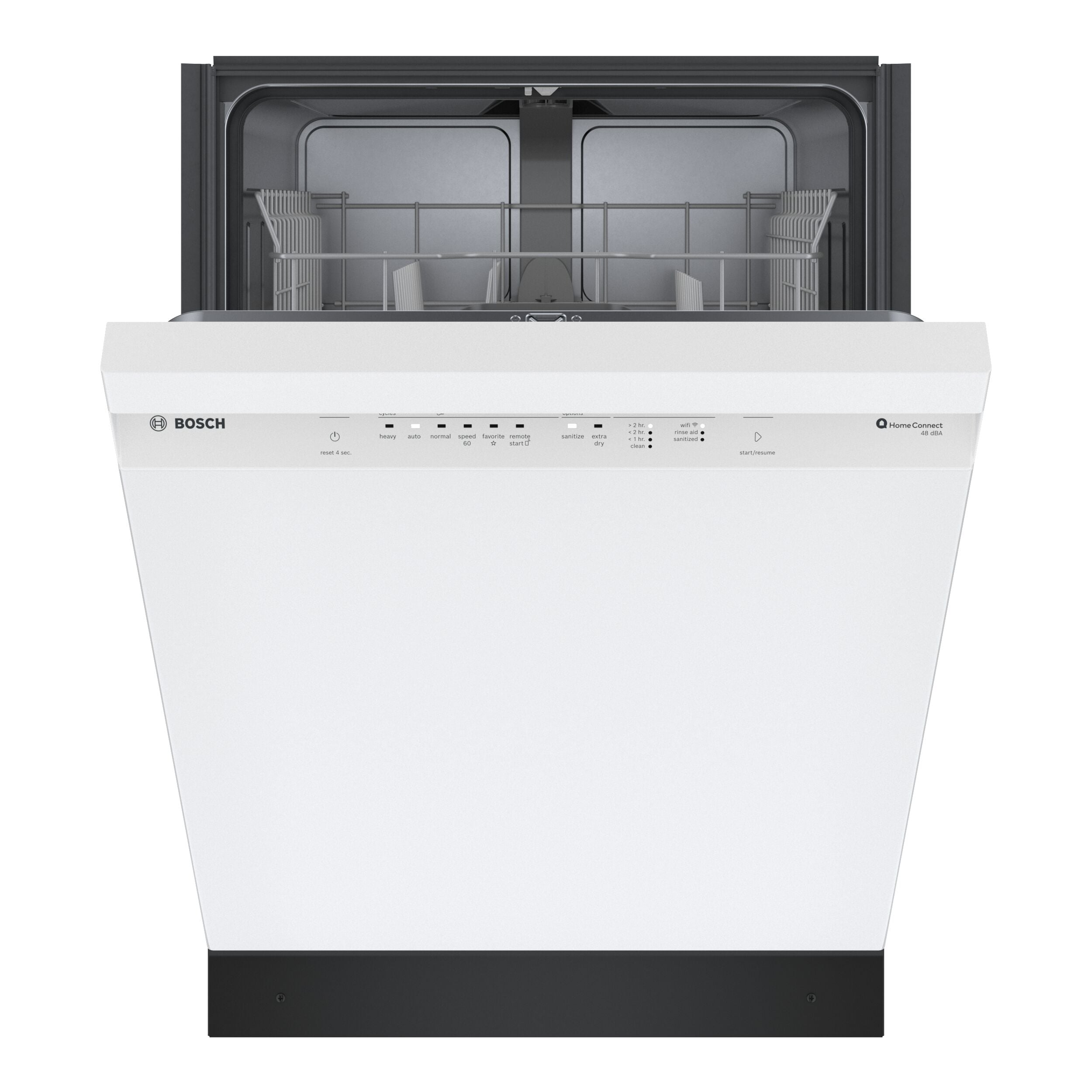 Bosch Front Control 24 in Smart Built In Dishwasher White 48 dBA
