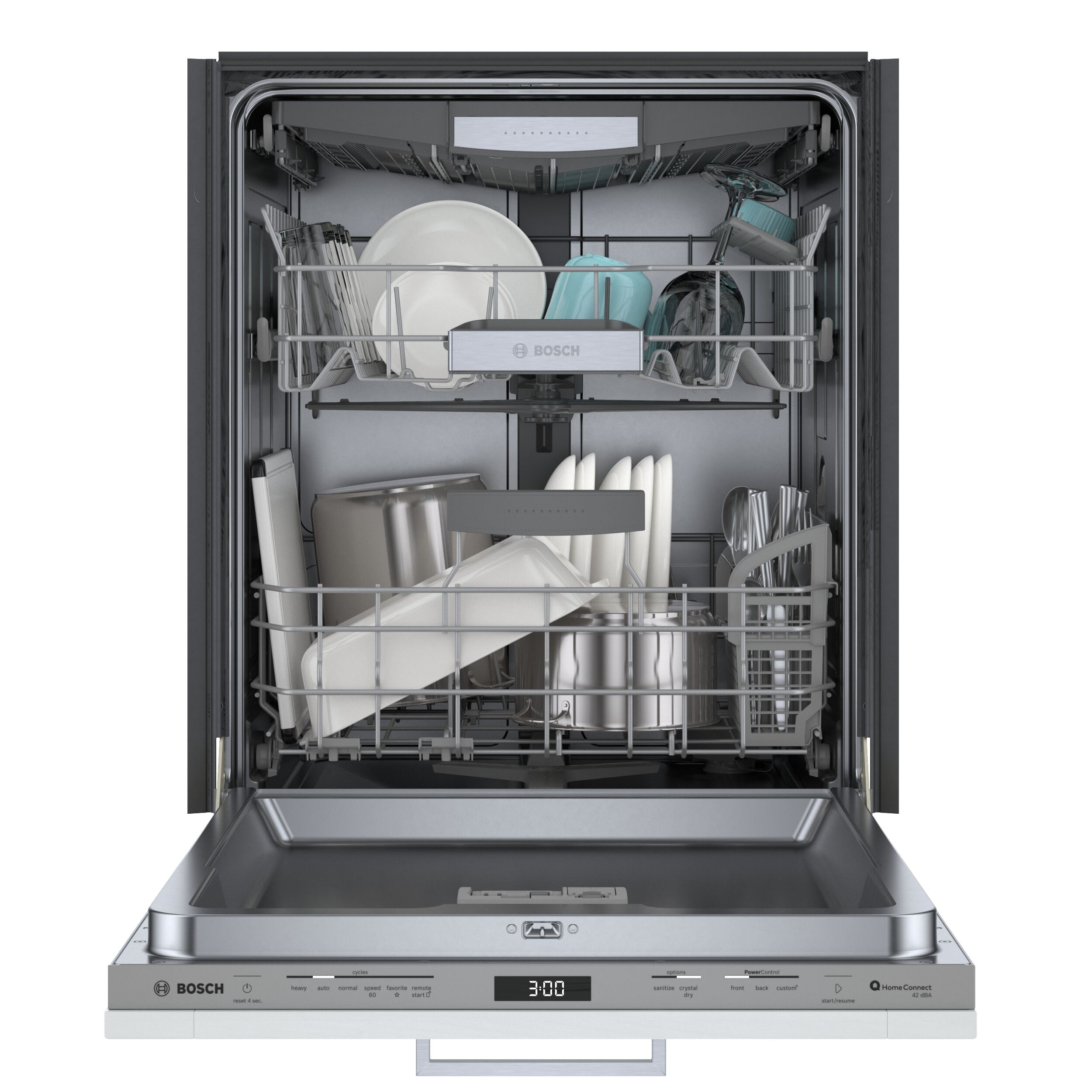 Bosch 800 Series Top Control 24 in Smart Built In Dishwasher Custom Panel Ready ENERGY STAR 42 dBA