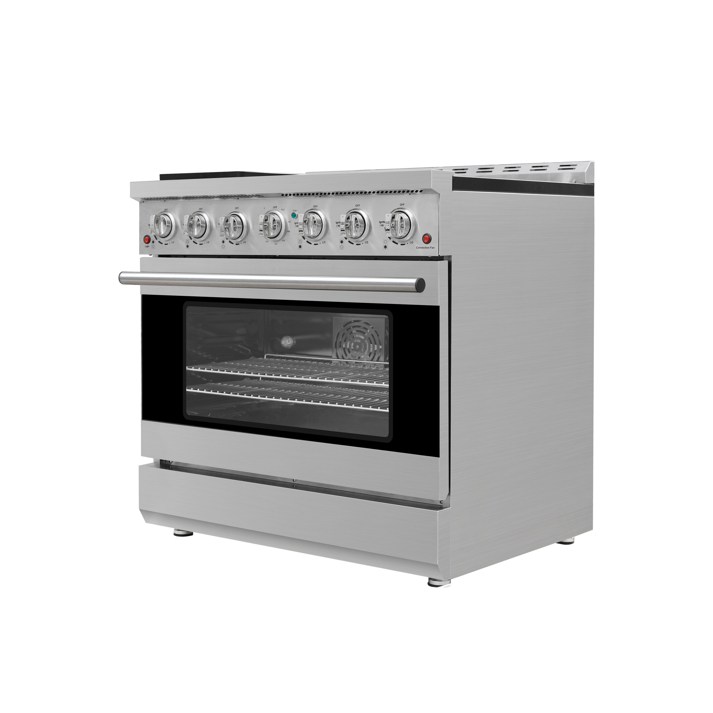 DURO 36-in 6 burners 5.5-cu ft Convection Oven Freestanding Natural Gas Range ( Stainless Steel )