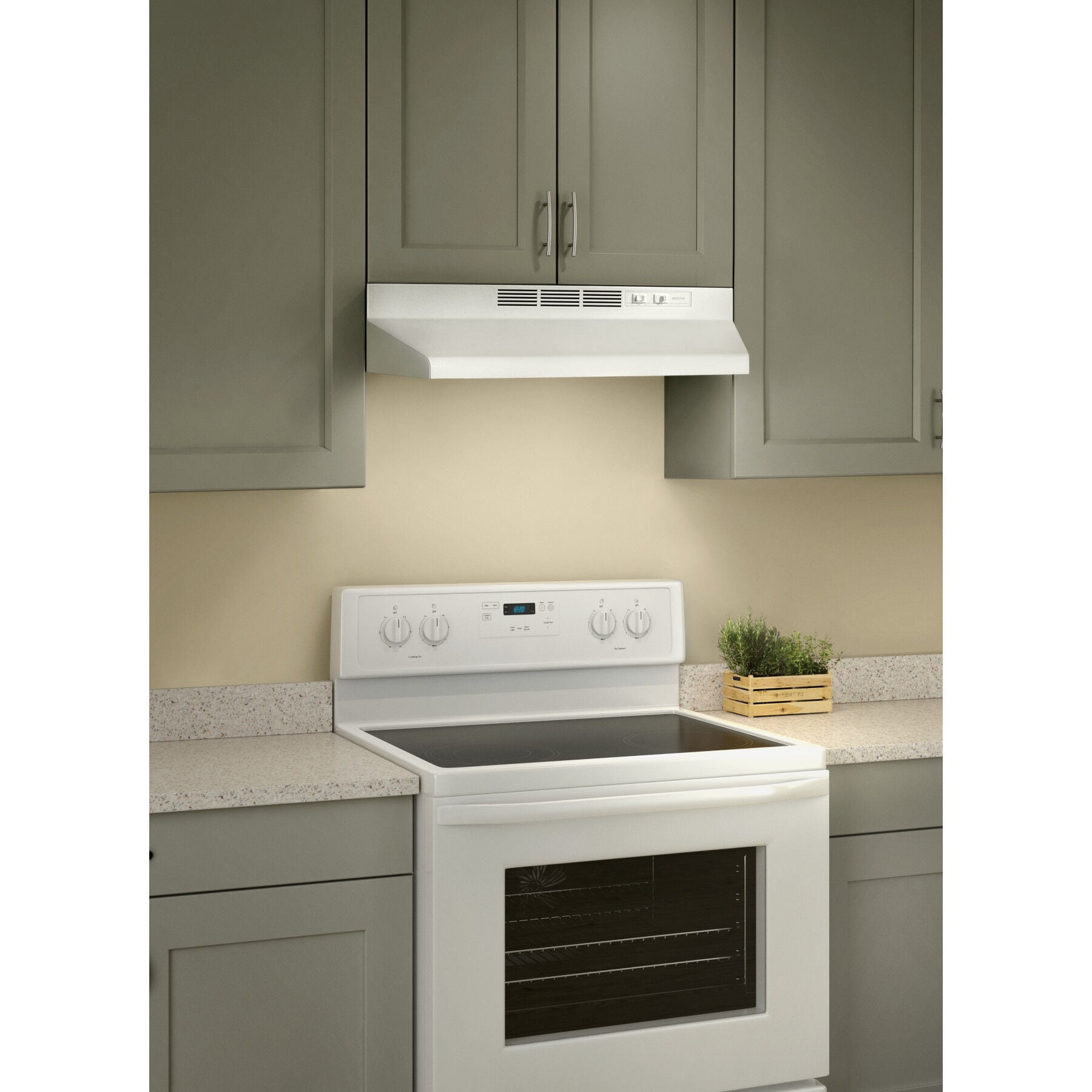 Broan BROAN 41000 Series 24 in Ductless White on white Undercabinet Range Hood Common 24 in Actual 23 875 in