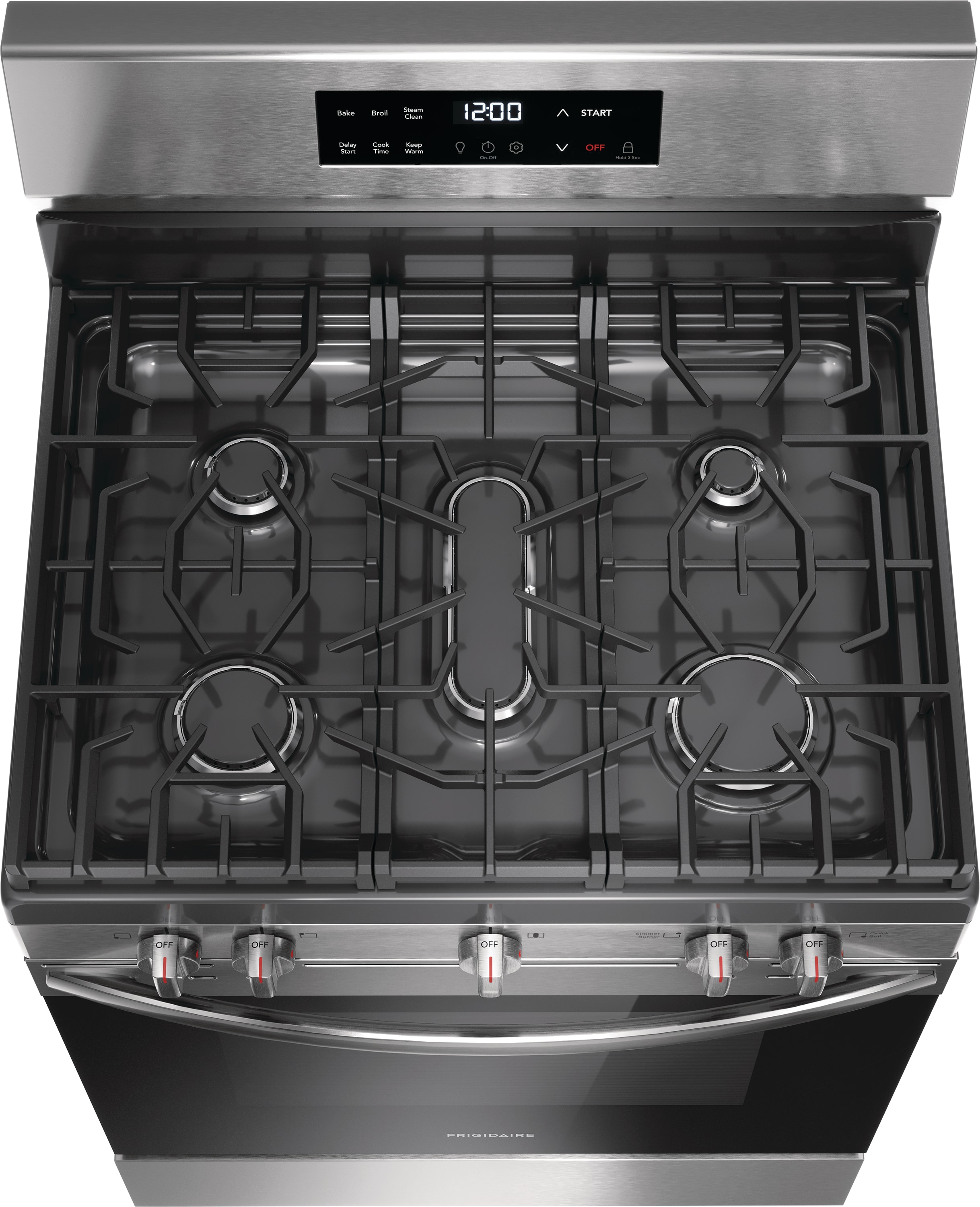 Frigidaire 30-in 5 burners 5.1-cu ft Freestanding Natural Gas Range ( Fingerprint Resistant Stainless Steel )