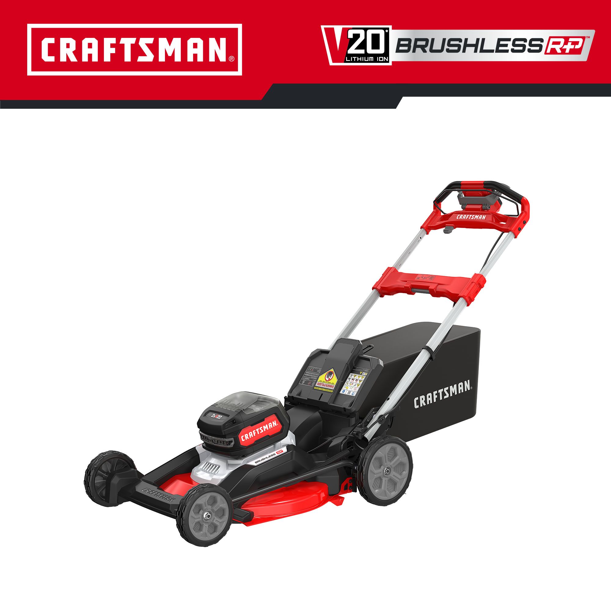 CRAFTSMAN 2xV20 20-volt, Max 21-in Self Propelled Battery Walk Mower with (2) 9 Ah Battery Included