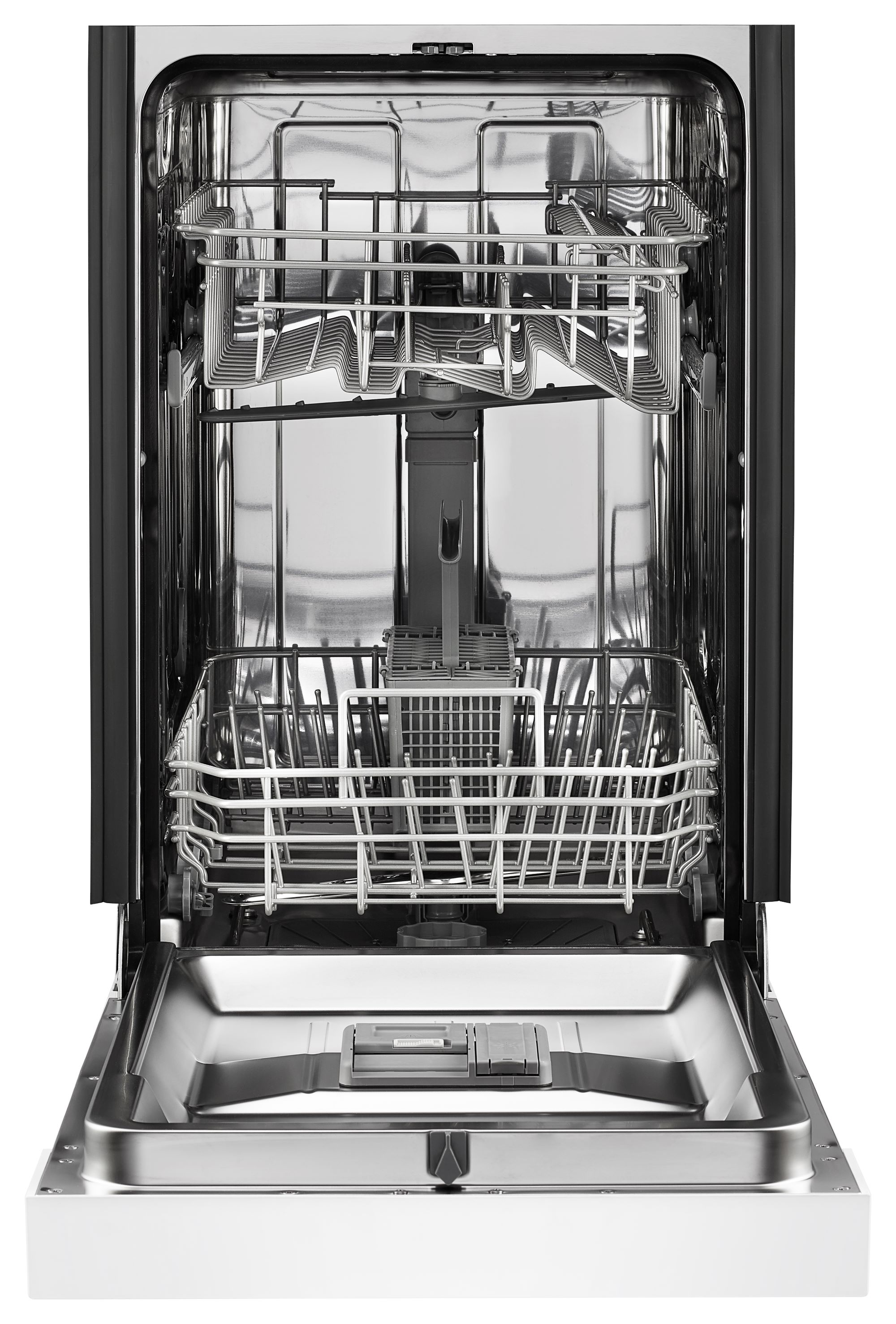 Whirlpool Front Control 18 in Built In Dishwasher Monochromatic Stainless Cabinet ENERGY STAR 50 dBA