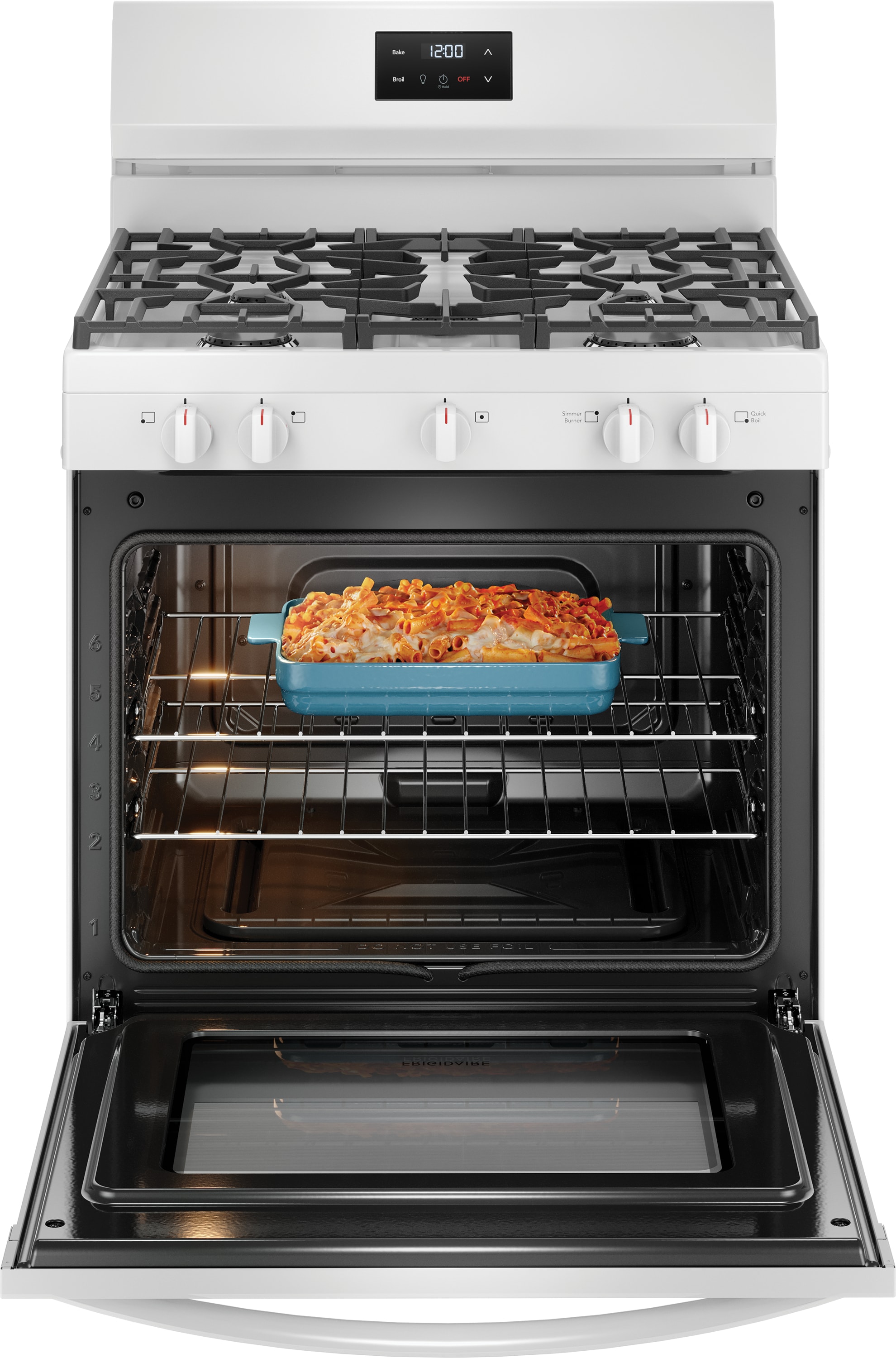Frigidaire 30-in 5 burners 5.1-cu ft Freestanding Natural Gas Range ( White )