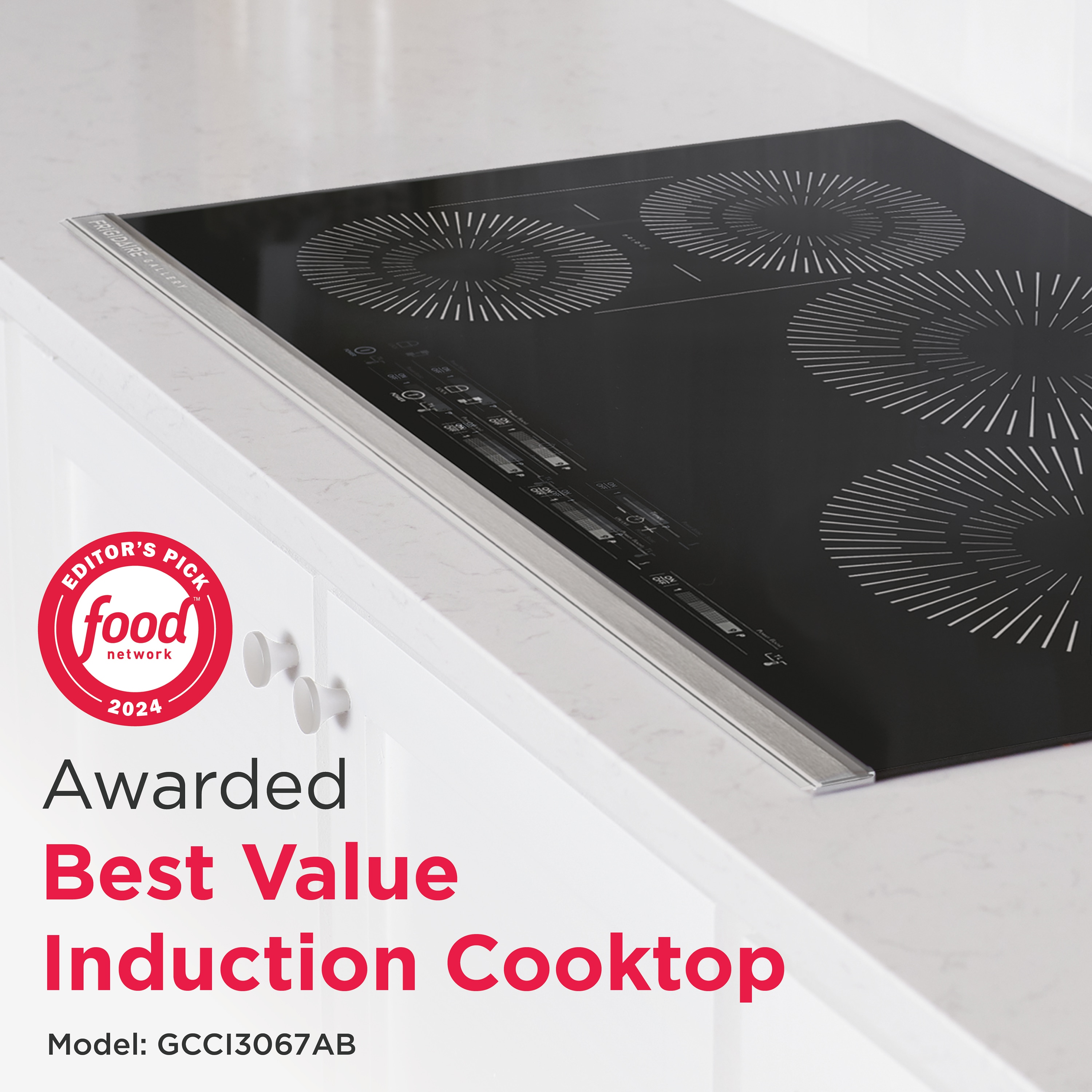 Frigidaire Gallery 30-in 4 burners Black Induction Cooktop with Bridge Element
