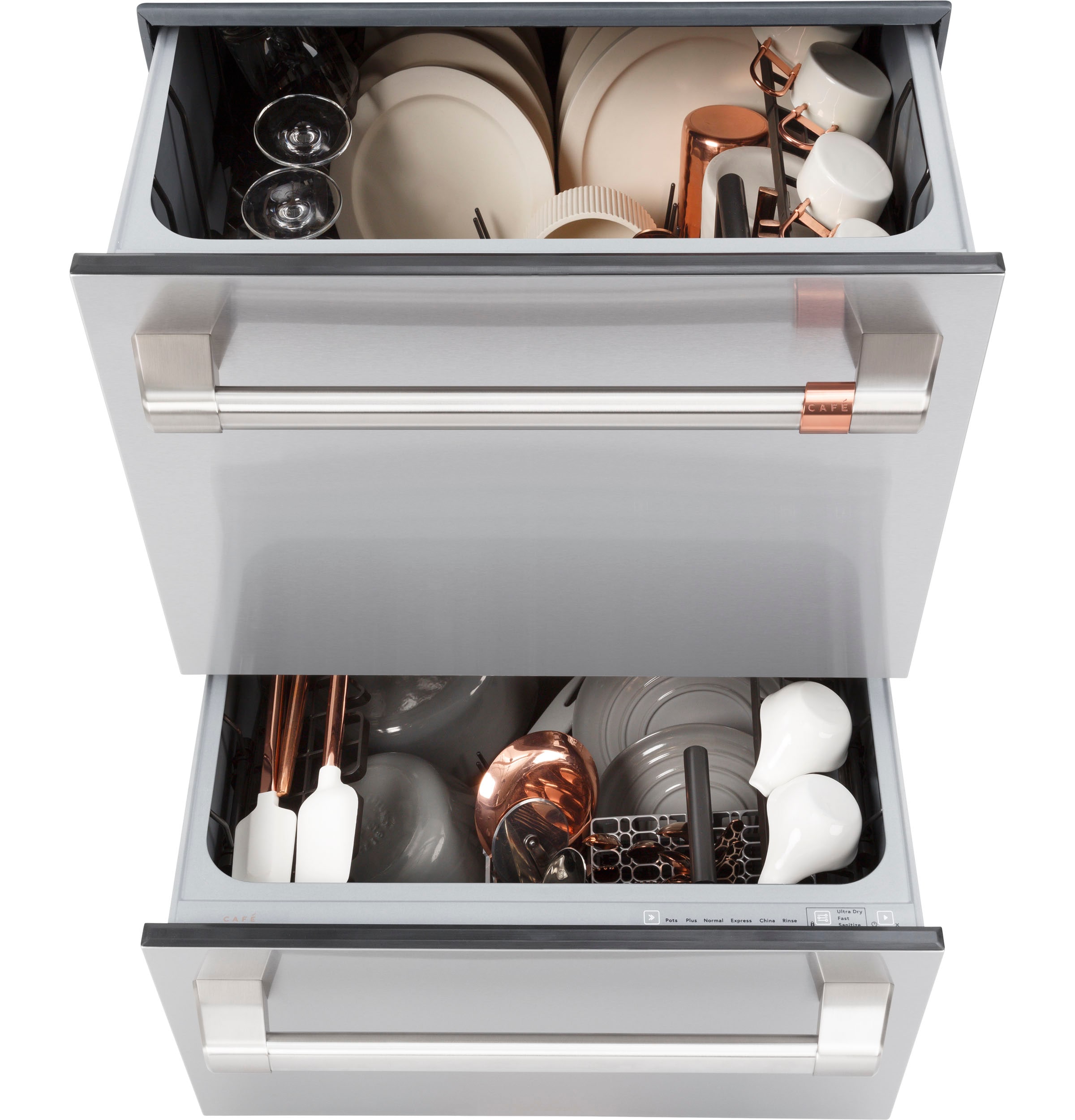 Cafe 49 Decibel 24 in Double Drawer Dishwasher Stainless Steel