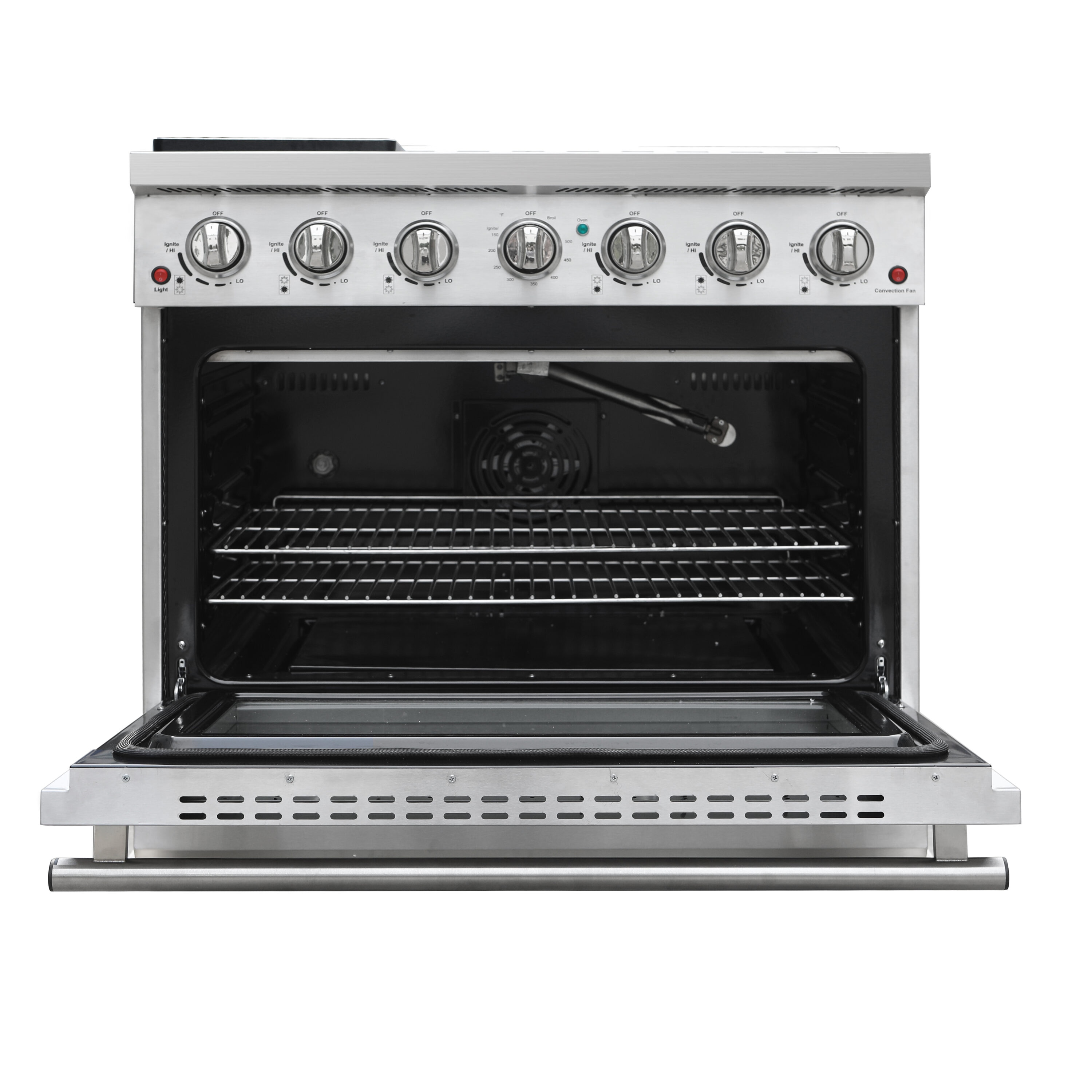DURO 36-in 6 burners 5.5-cu ft Convection Oven Freestanding Natural Gas Range ( Stainless Steel )