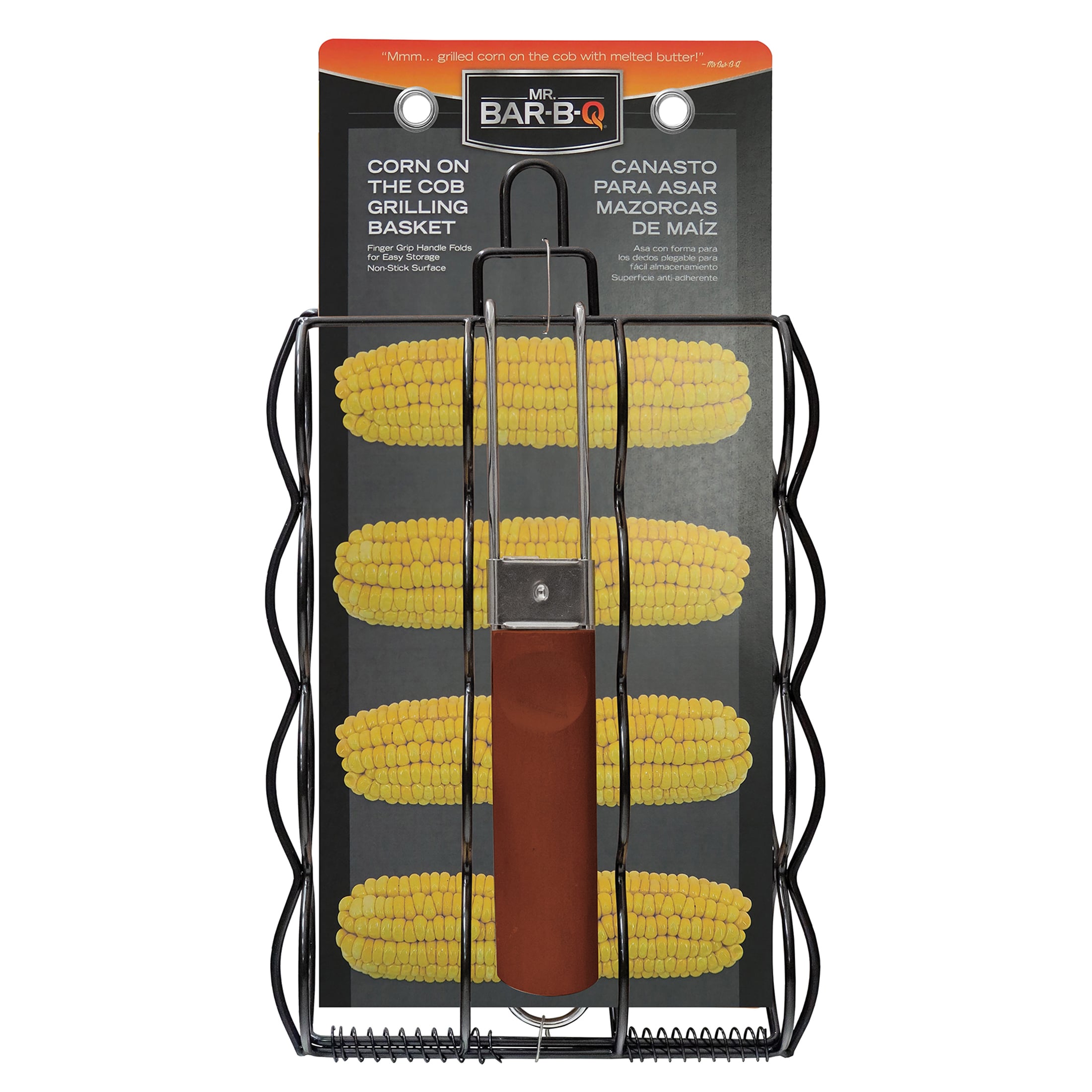 Mr. Bar-B-Q Corn-on-the-Cob Steel Non-Stick Grill basket
