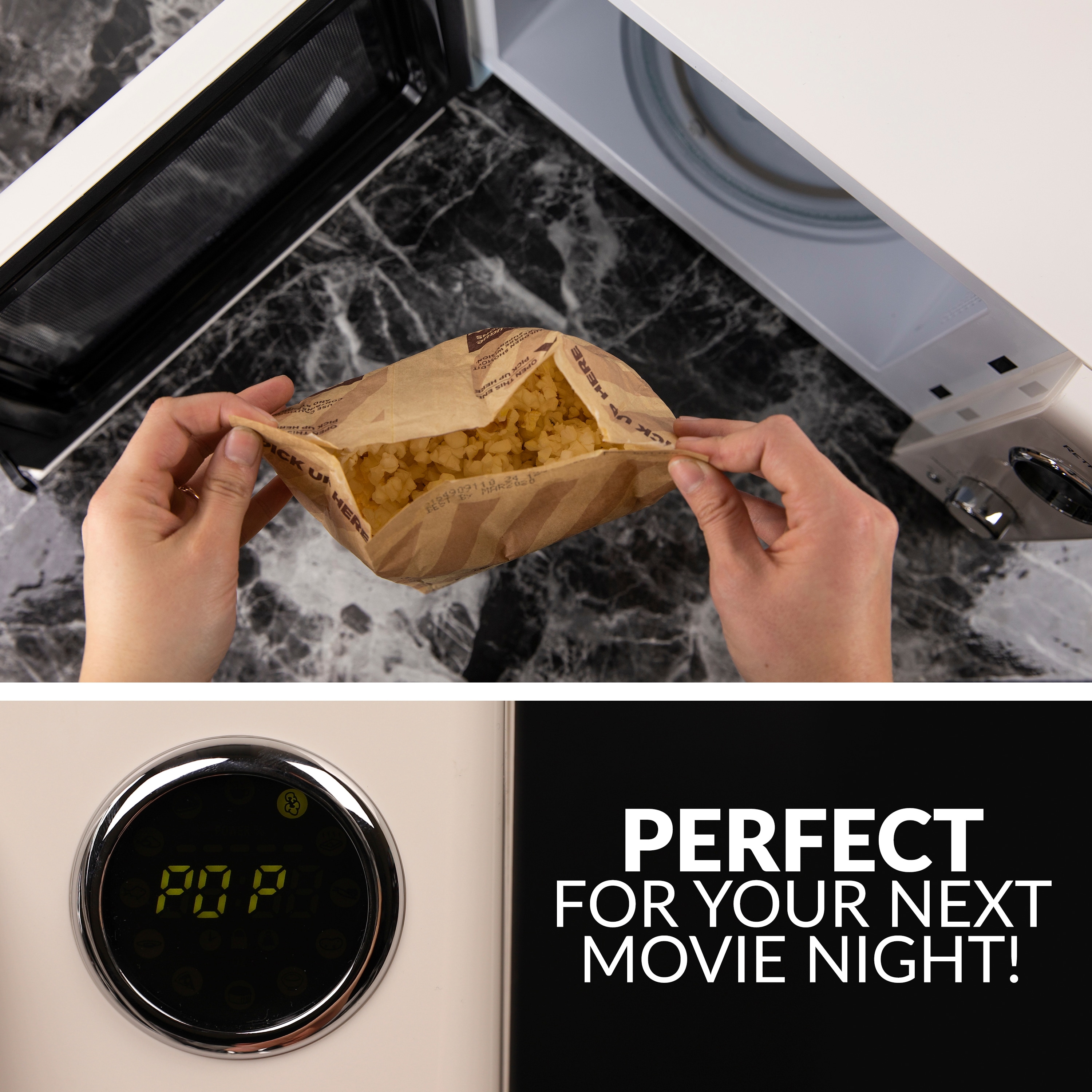 Nostalgia 0 9 cu ft 800 Watt Countertop Microwave Ivory