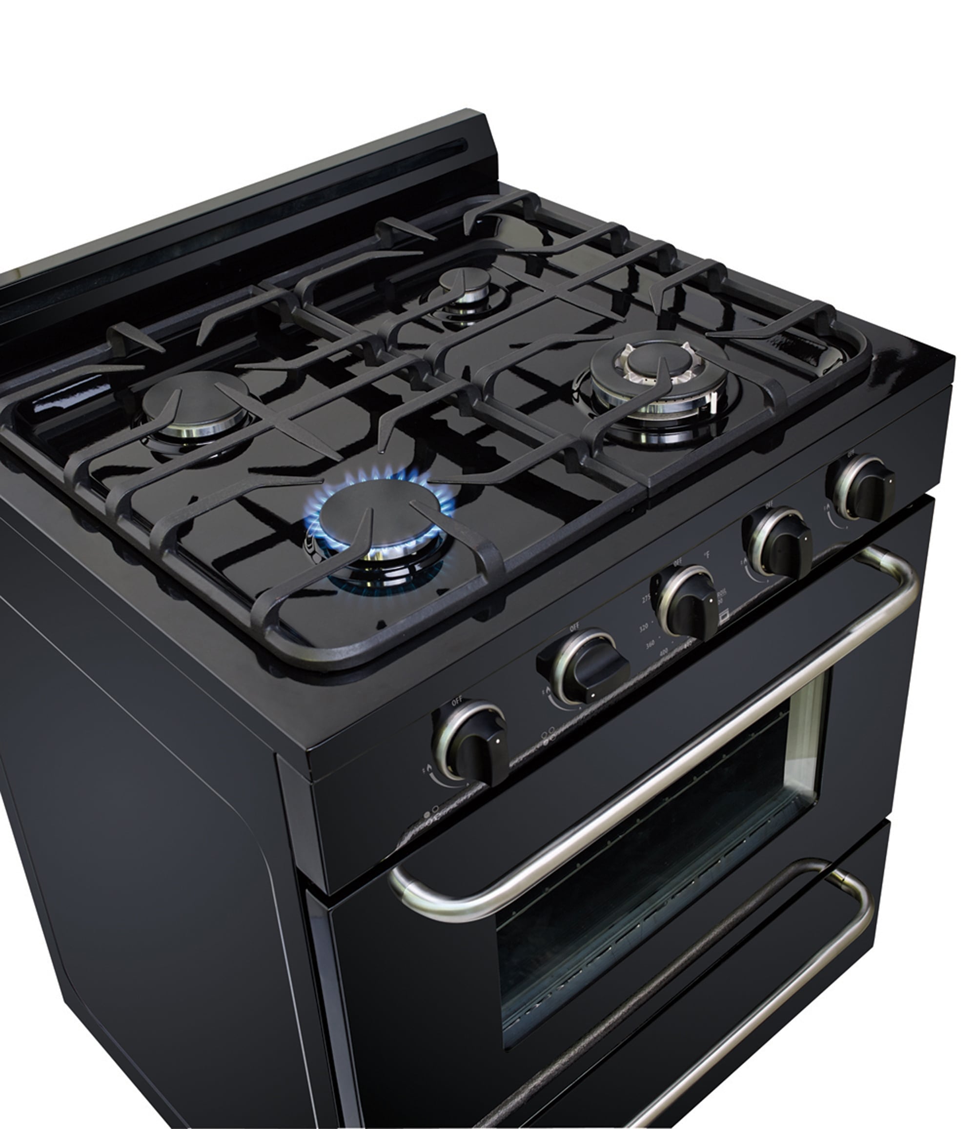 UNIQUE Off-Grid 30-in 4 burners 3.9-cu ft Freestanding Liquid Propane Gas Range ( Black )