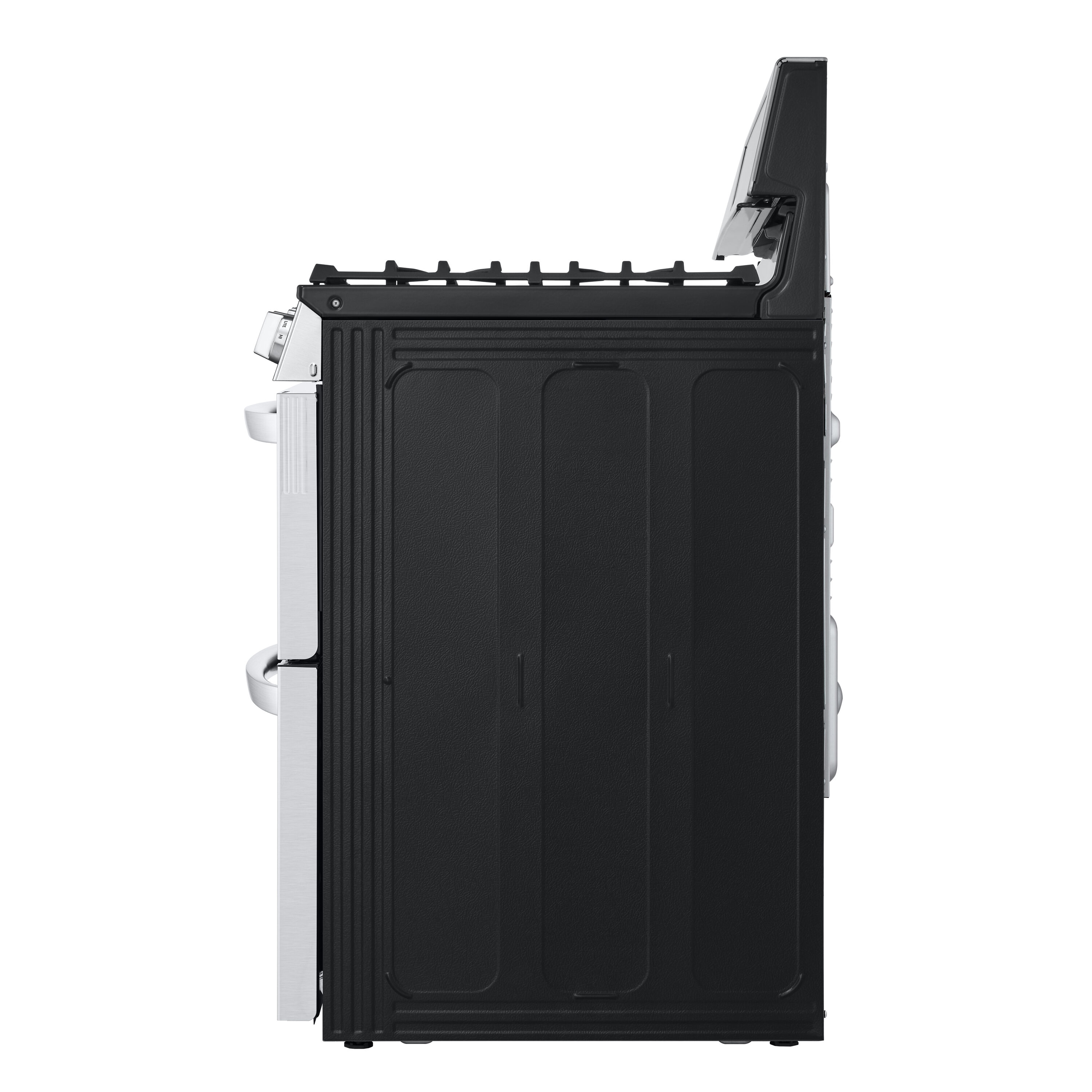 LG 30-in 5 burners 4.3-cu ft / 2.6-cu ft Air Fry Convection Oven Freestanding Double Oven Gas Range ( Stainless Steel )