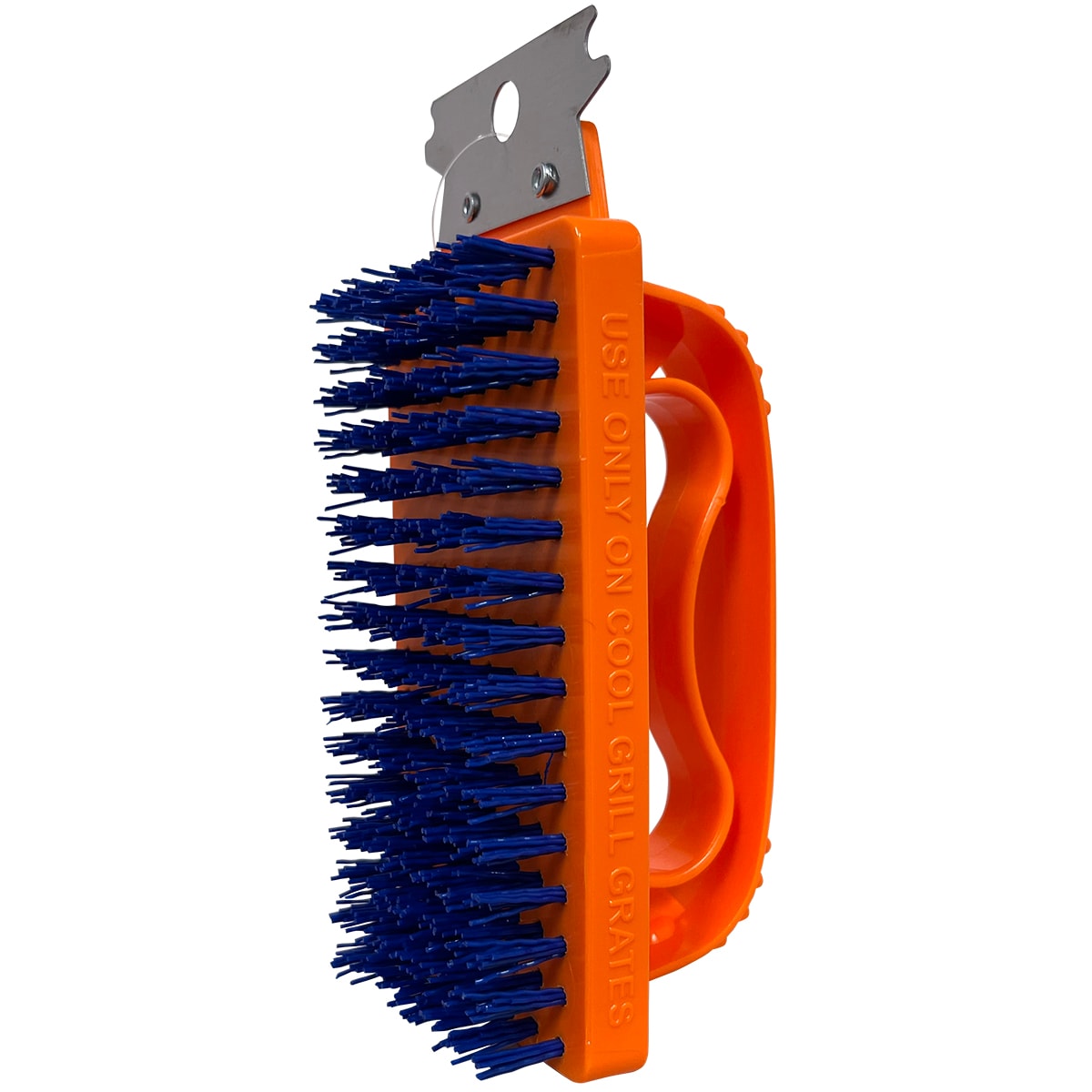 Citrusafe Nylon Bristle Brush Nylon Grill brush with 5-in Plastic Handle with Scraper Blade