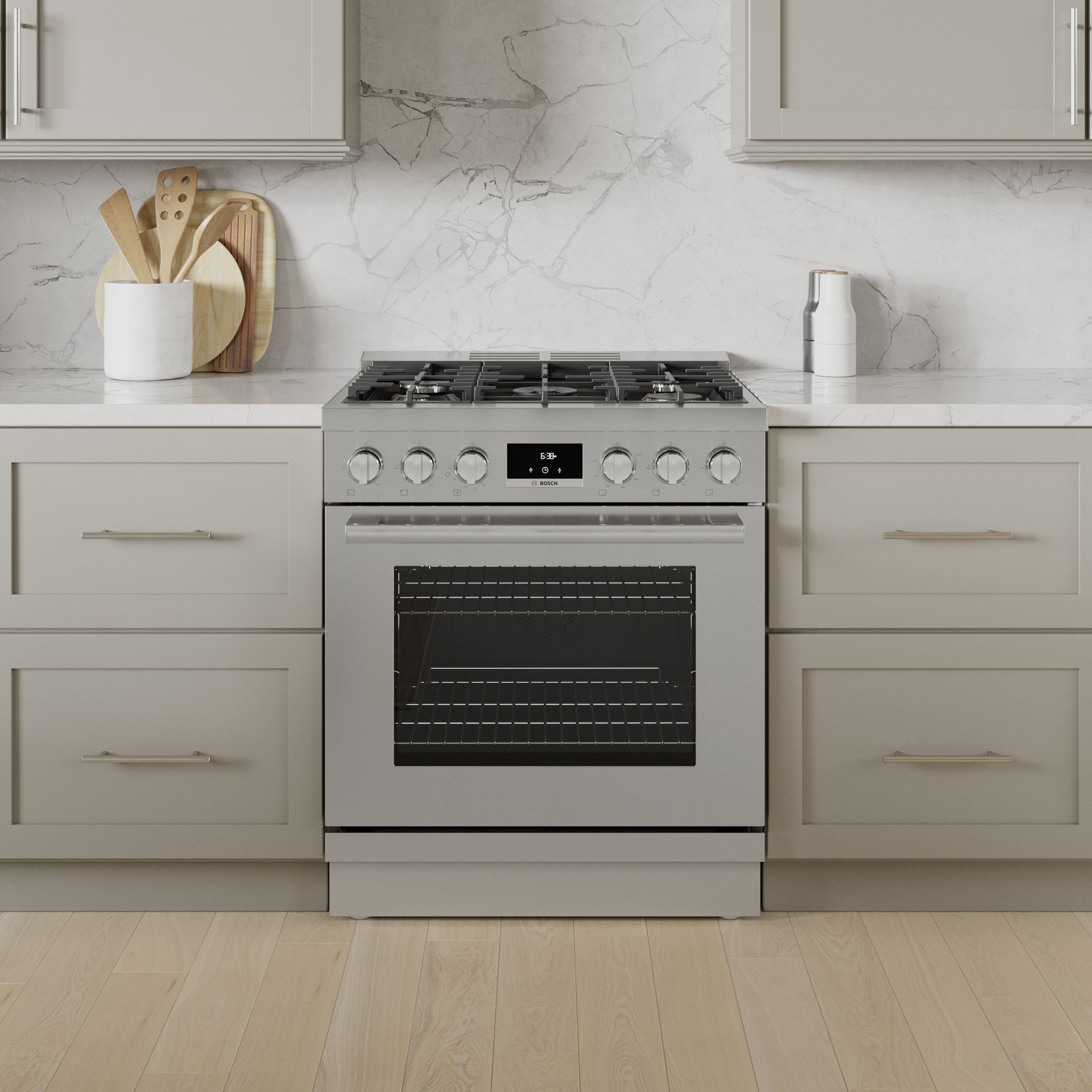 Bosch 30-in Gas range Toe kick ( Stainless Steel )